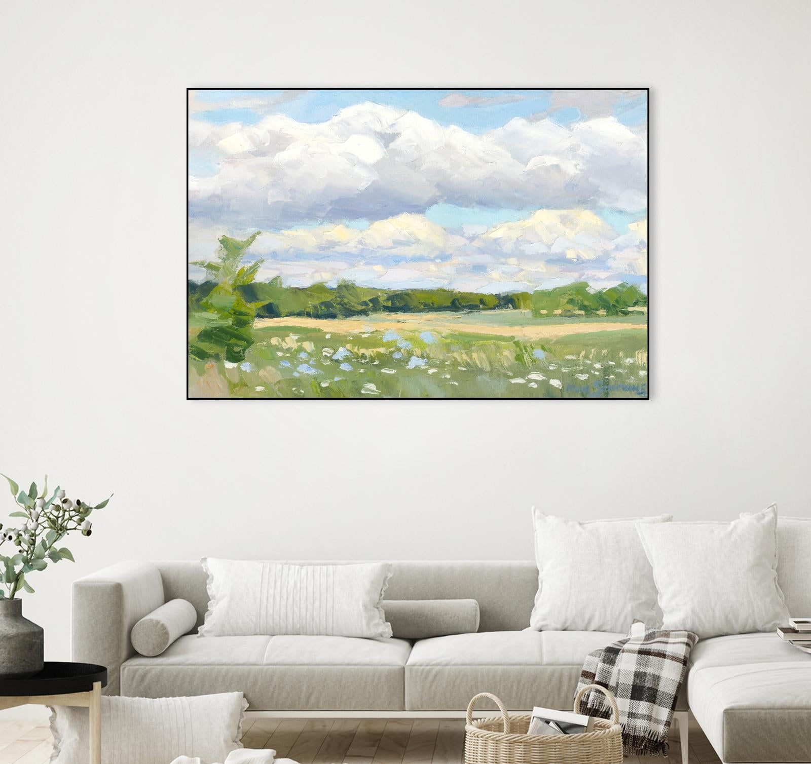 Blue Chickory Fields by Ron Simpkins on GIANT ART - blue landscape