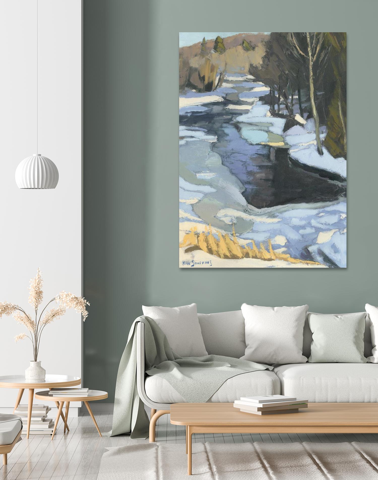 Blue Shadows by Ron Simpkins on GIANT ART - blue landscape rivière