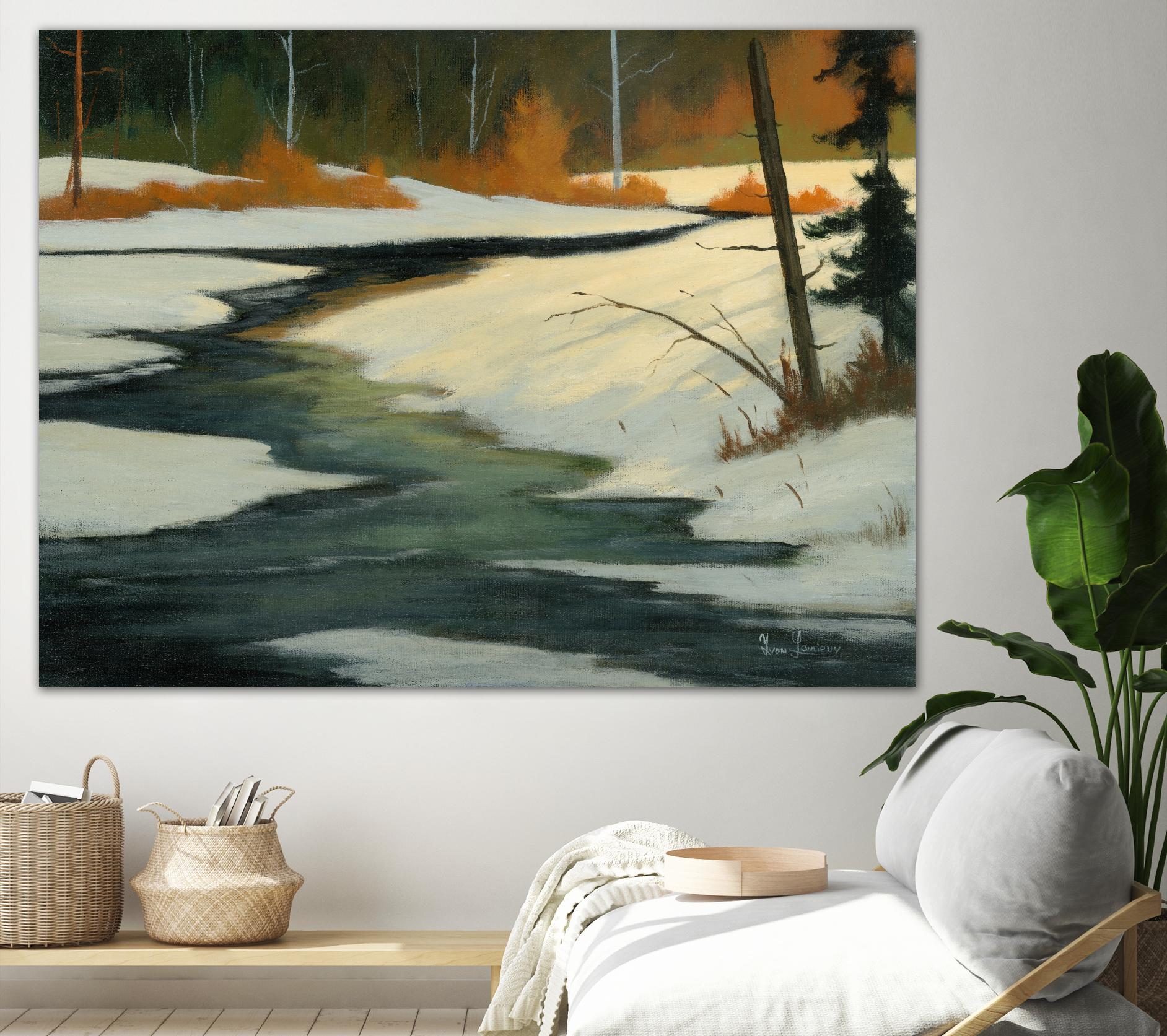 Un petit coin caché by Yvon Lemieux on GIANT ART - green landscape