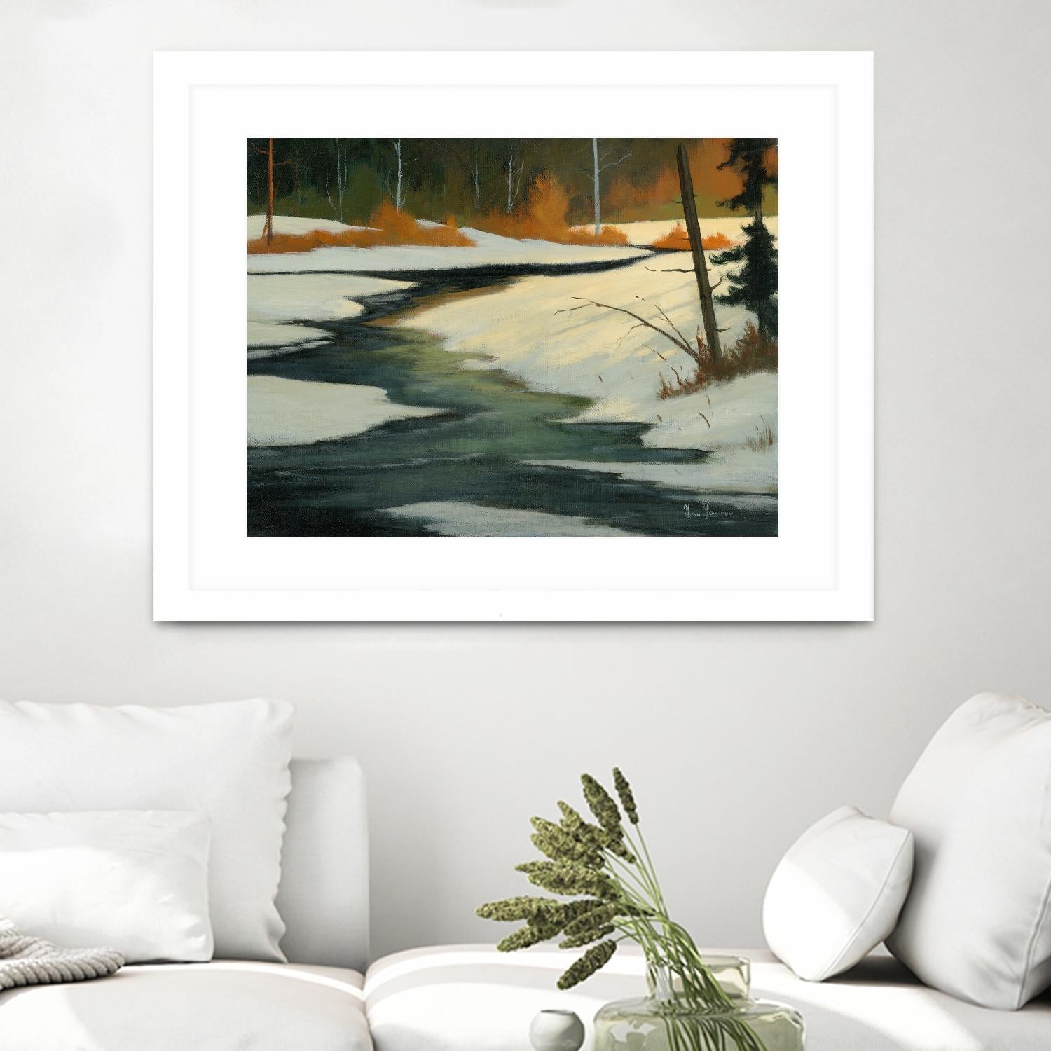 Un petit coin caché by Yvon Lemieux on GIANT ART - green landscape artistes du québec