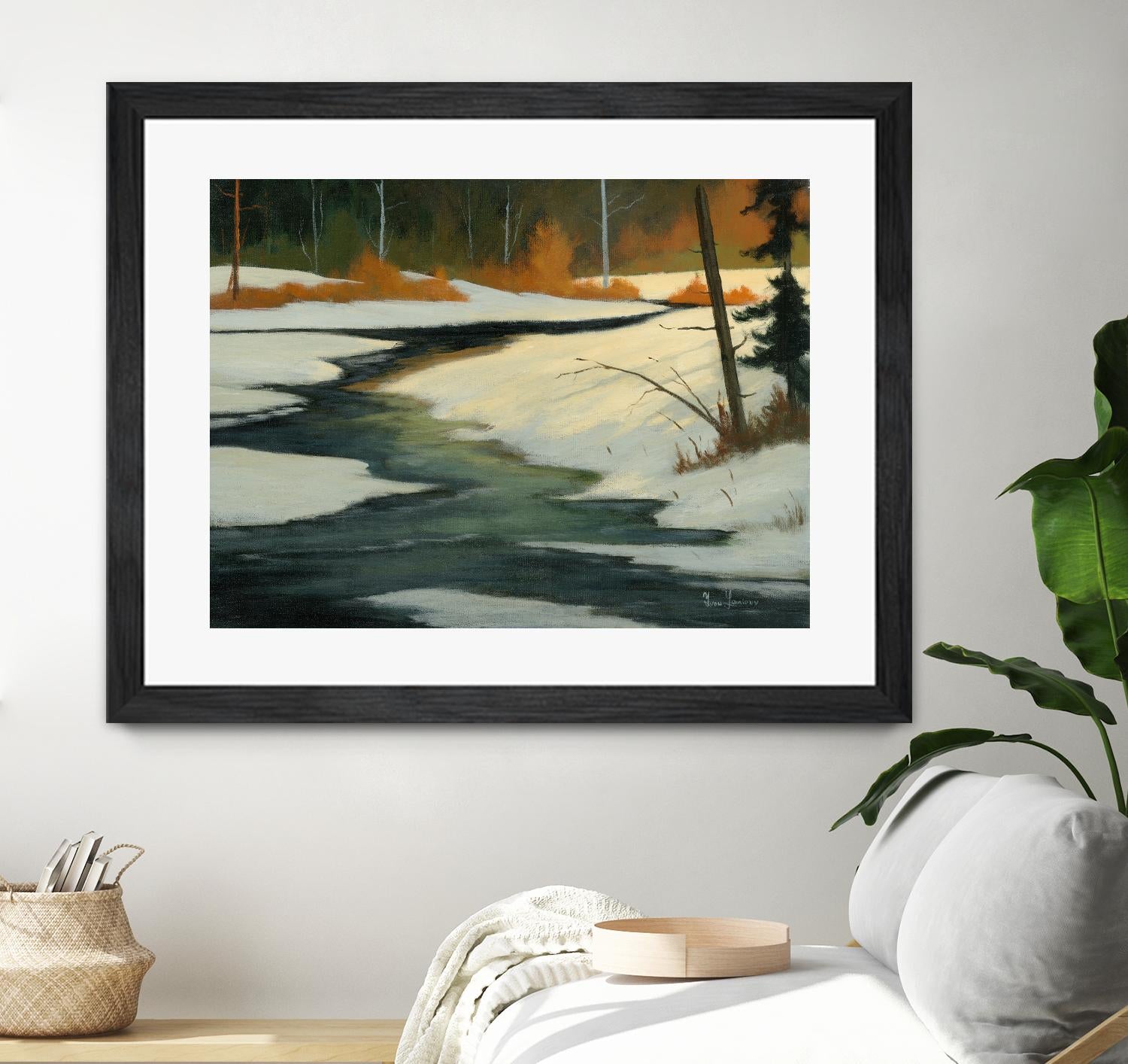 Un petit coin caché by Yvon Lemieux on GIANT ART - green landscape artistes du québec