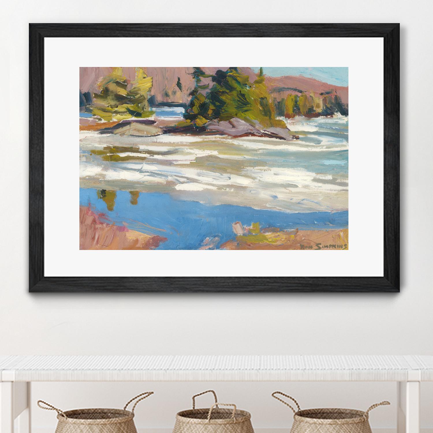 Little Running River by Ron Simpkins on GIANT ART - green landscape canadiens