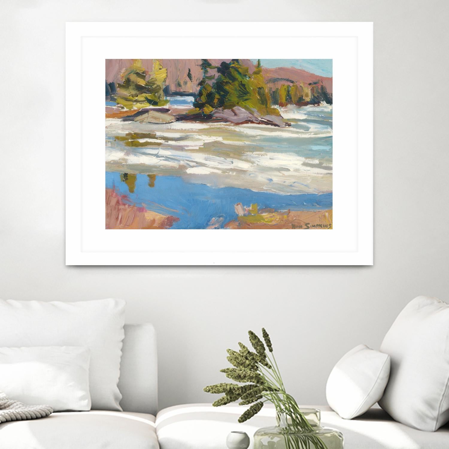 Little Running River by Ron Simpkins on GIANT ART - green landscape canadien