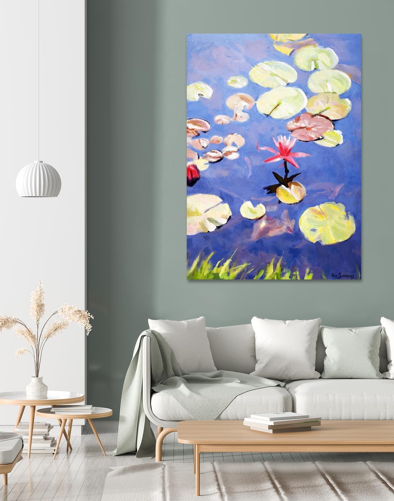 Nature's Beauty is Simple by Ron Simpkins on GIANT ART - green botanical water lilies