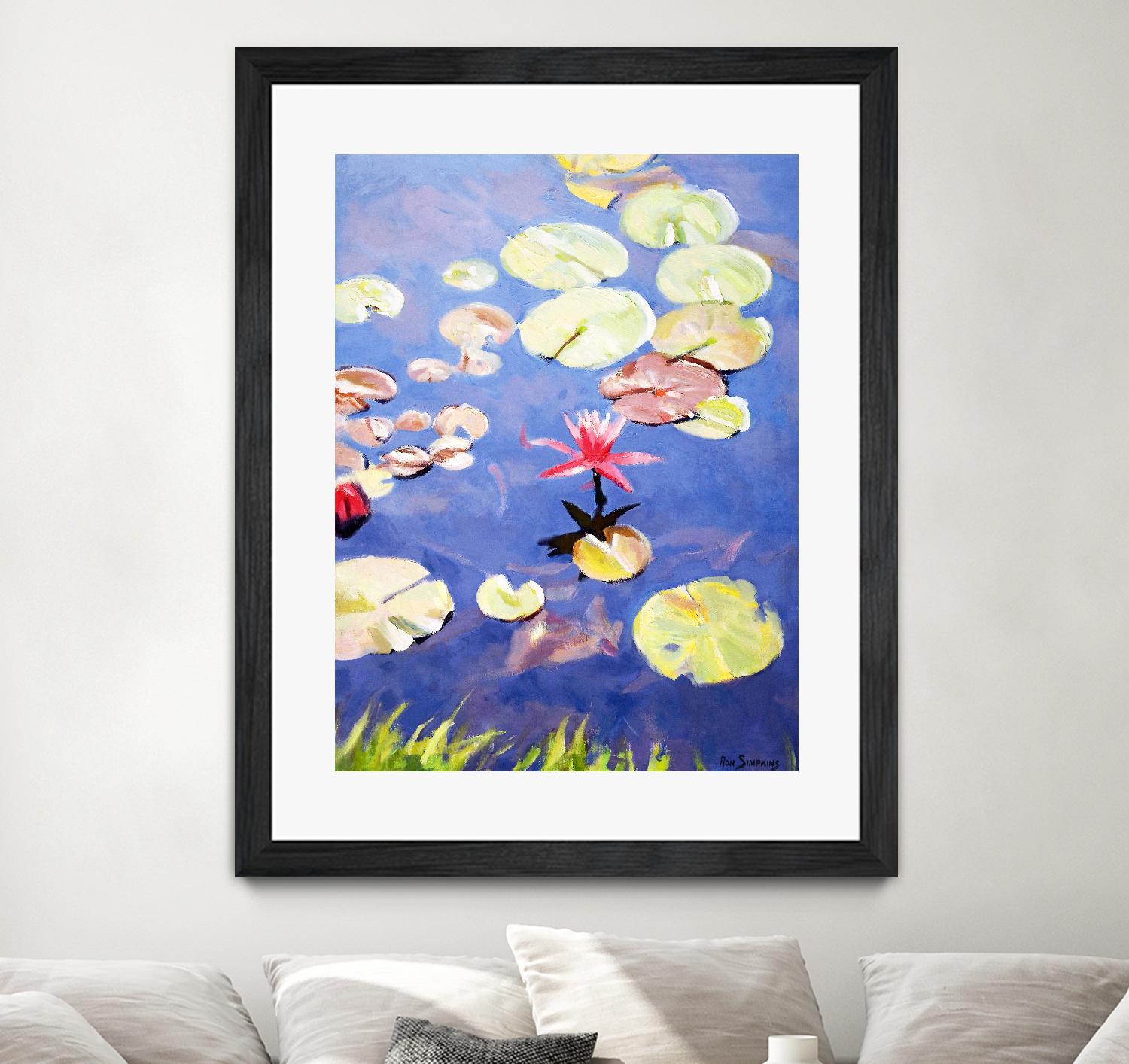 Nature's Beauty is Simple by Ron Simpkins on GIANT ART - green botanical water lilies