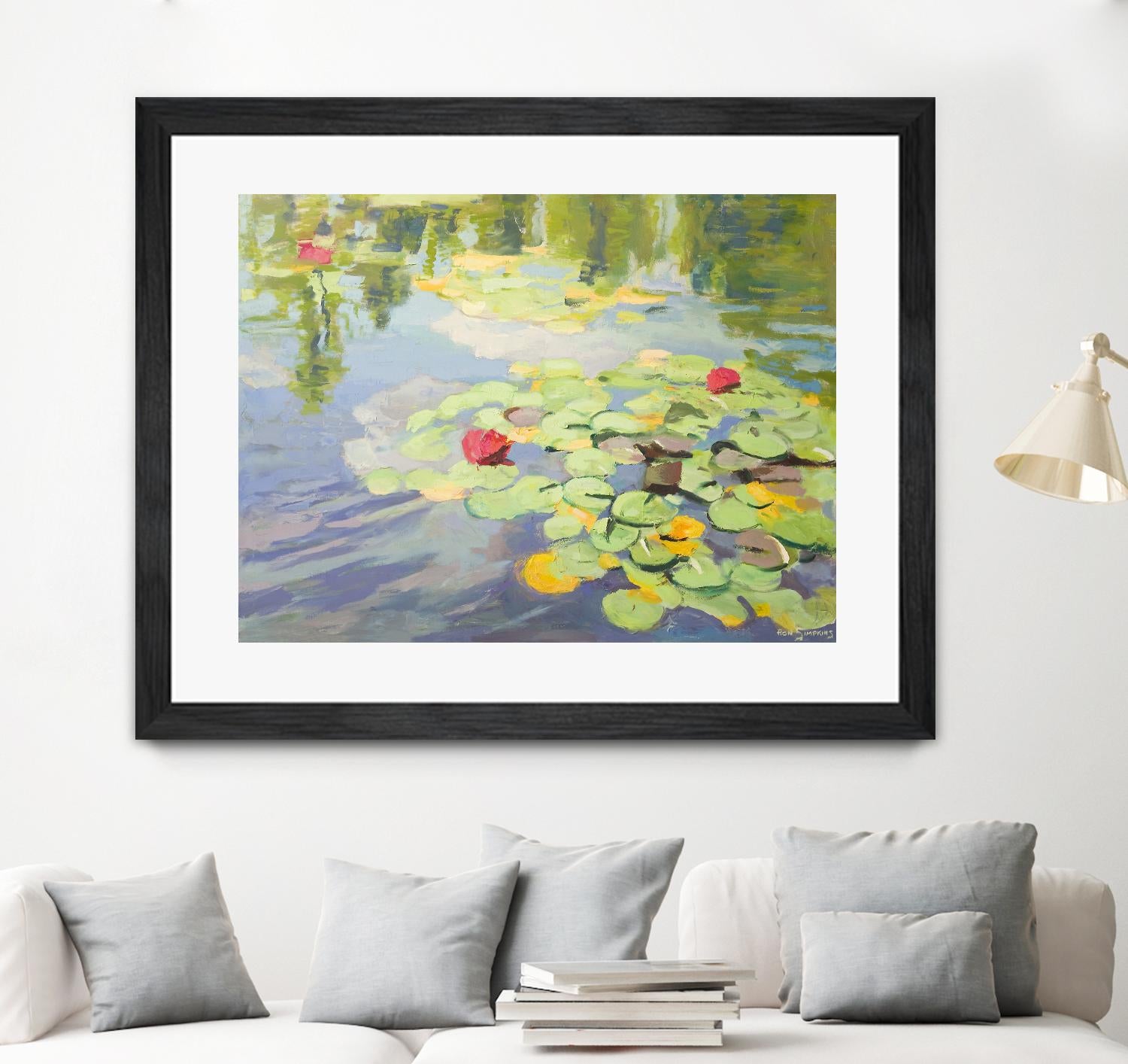 No Cloudy Days by Ron Simpkins on GIANT ART - green landscape water lilies