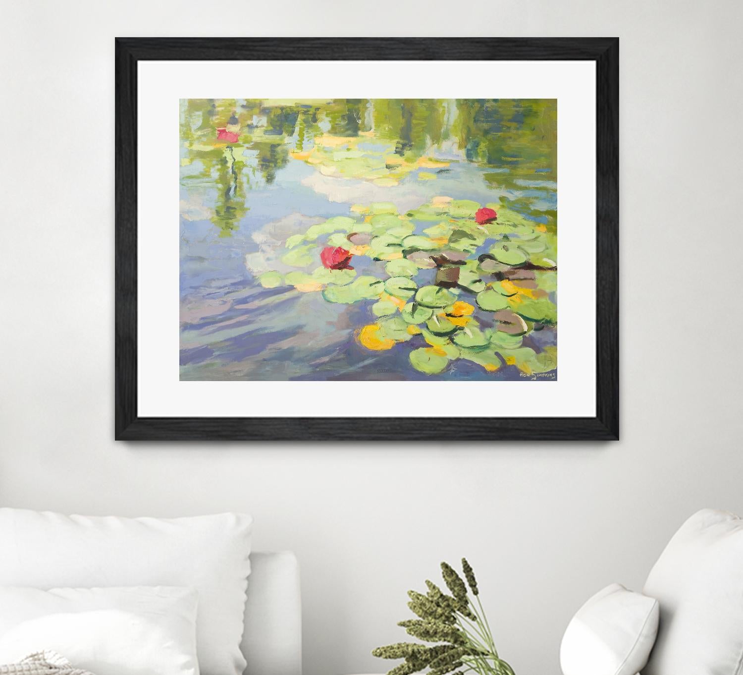 No Cloudy Days by Ron Simpkins on GIANT ART - green landscape water lilies