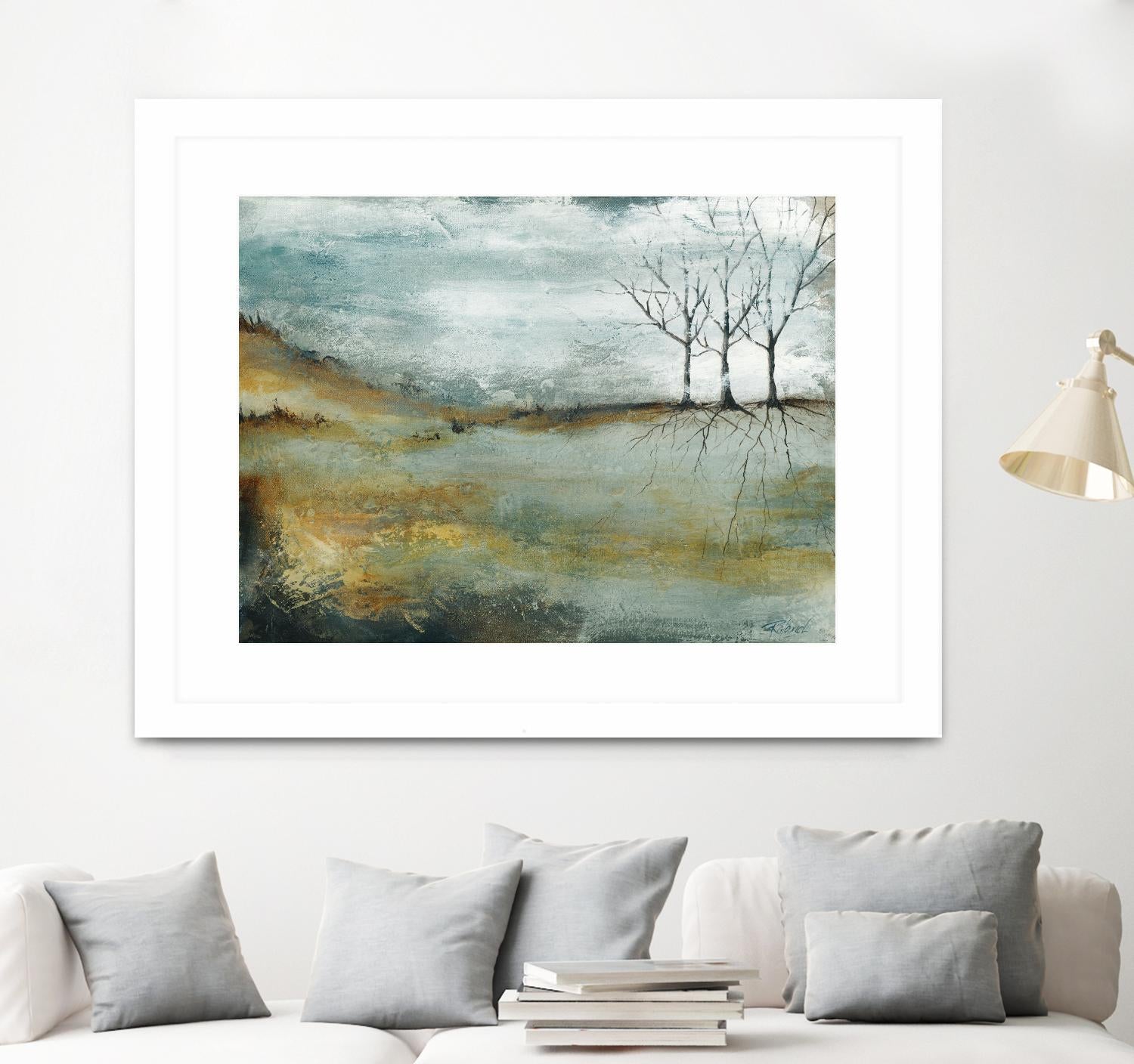 Les trois arbres by Roland Benoît on GIANT ART - grey trees