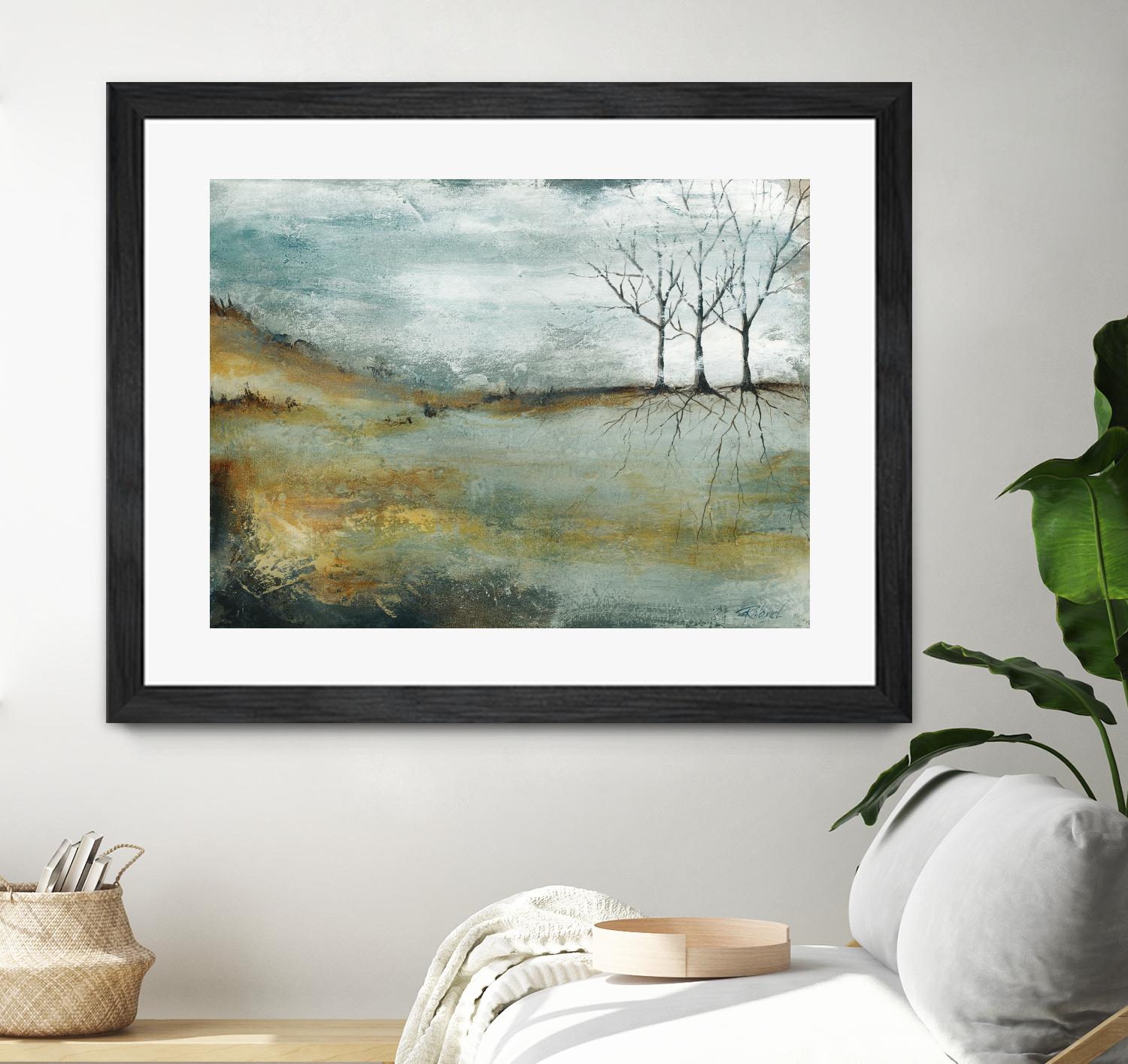 Les trois arbres by Roland Benoît on GIANT ART - grey trees