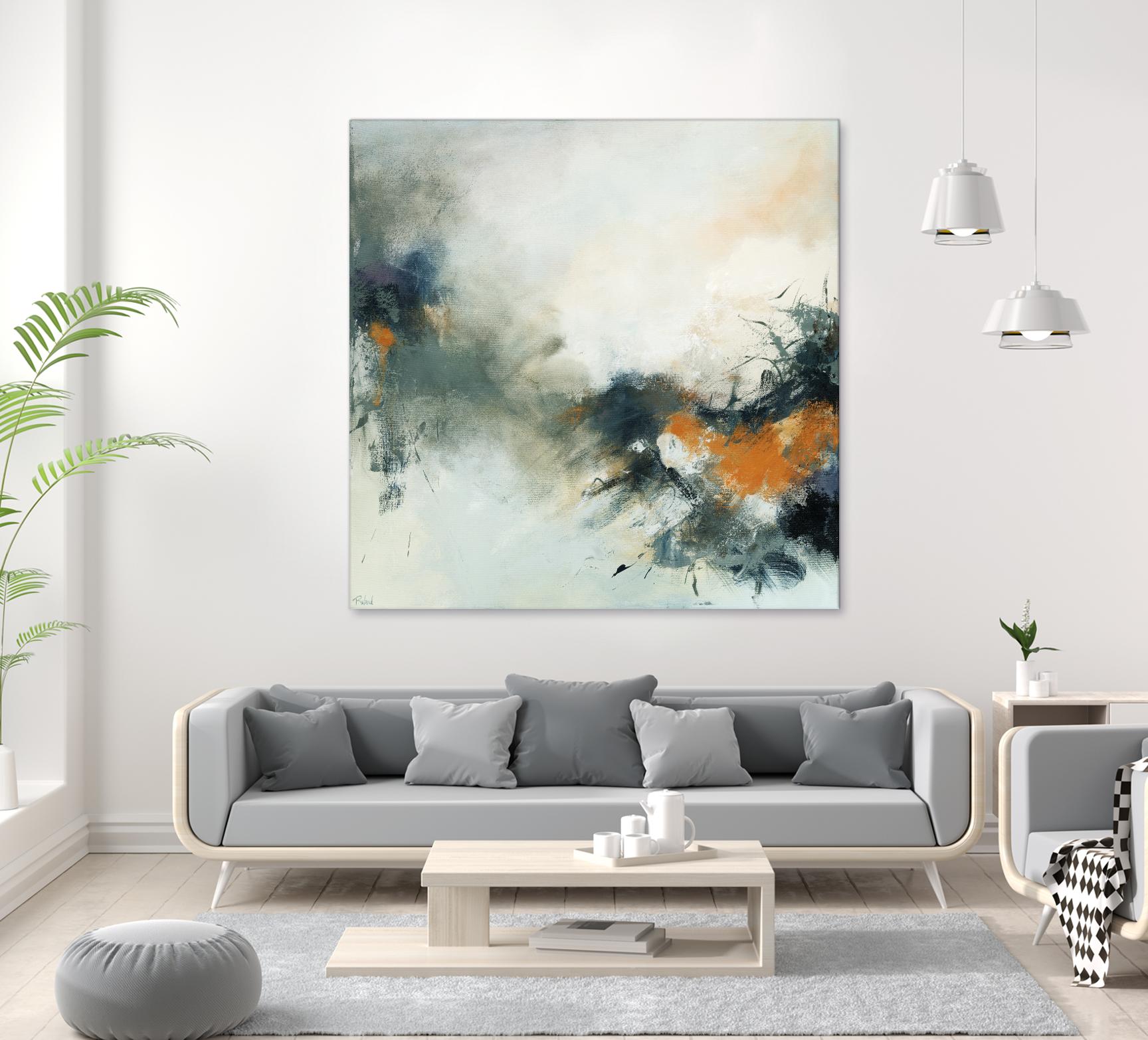 Transition by Roland Benoît on GIANT ART - orange abstract transparence