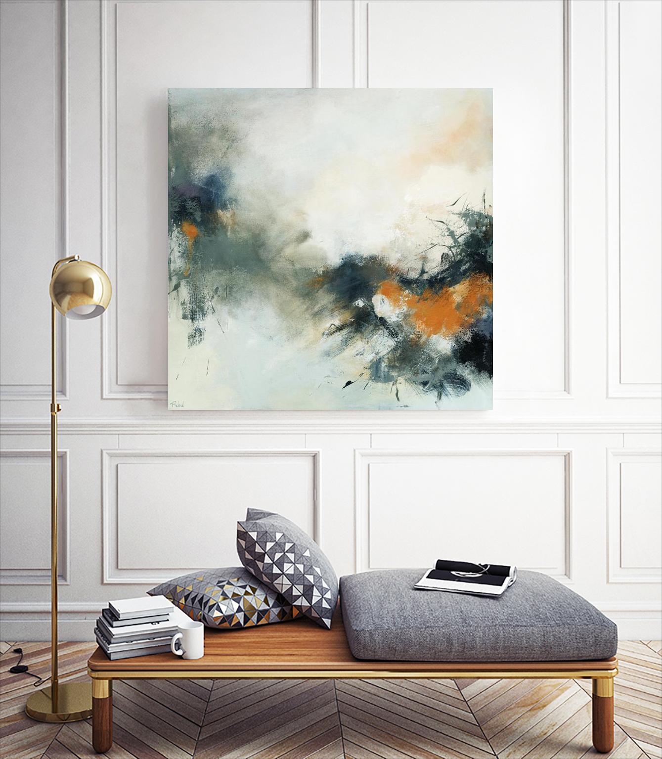 Transition by Roland Benoît on GIANT ART - orange abstract artistes du québec