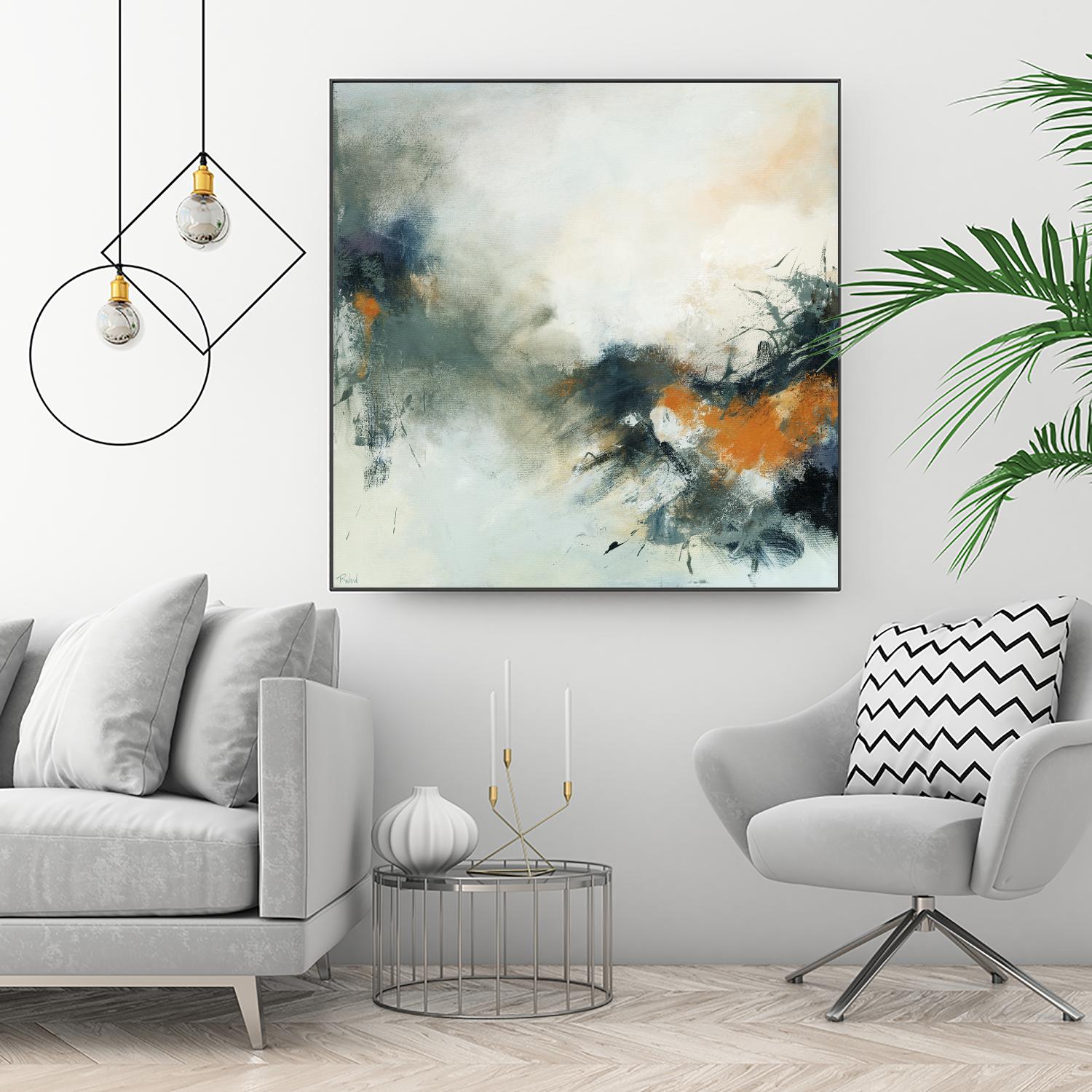 Transition by Roland Benoît on GIANT ART - orange abstract transparence