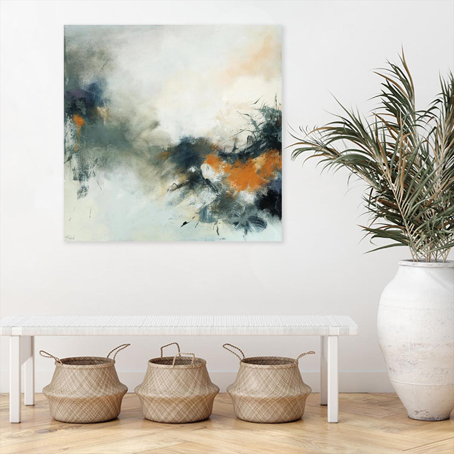 Transition by Roland Benoît on GIANT ART - orange abstract artistes du québec