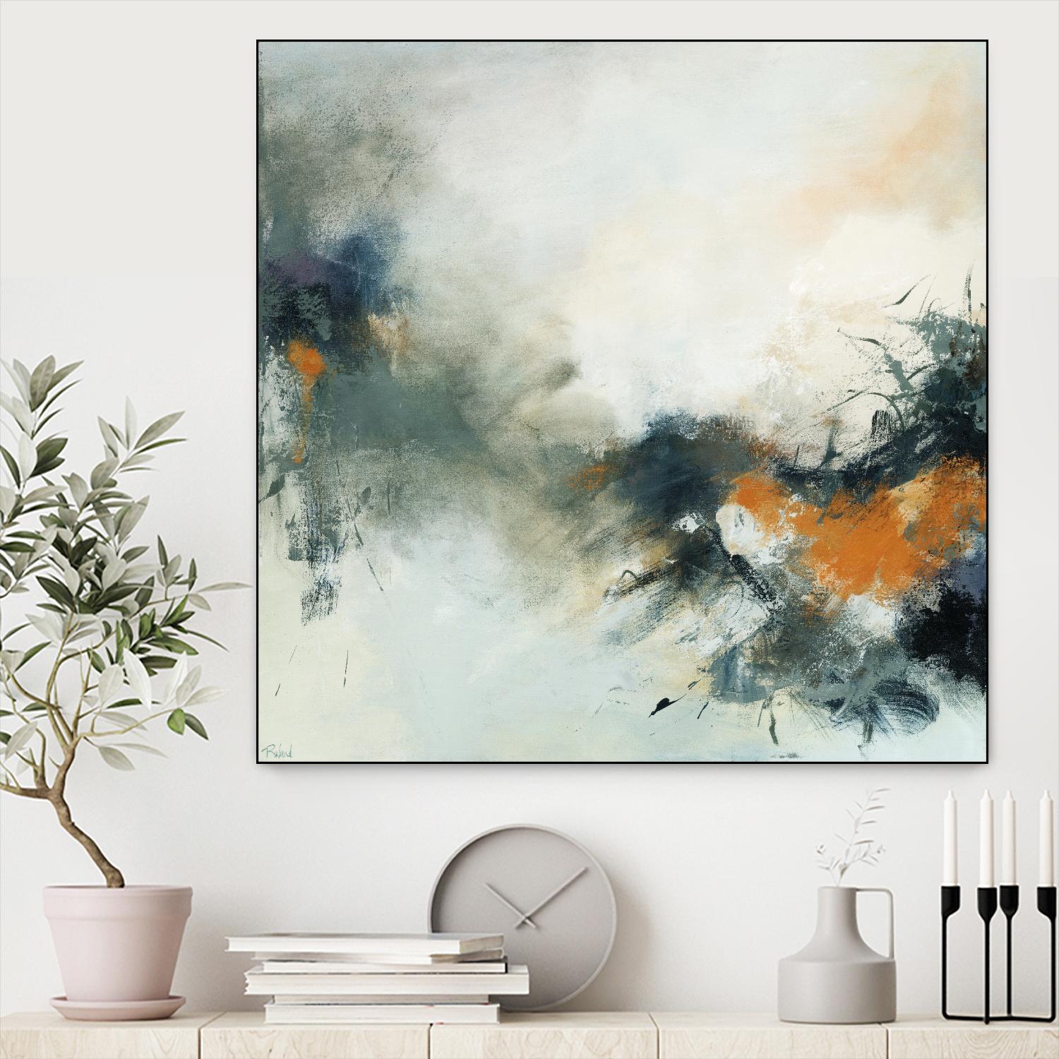 Transition by Roland Benoît on GIANT ART - orange abstract transparence