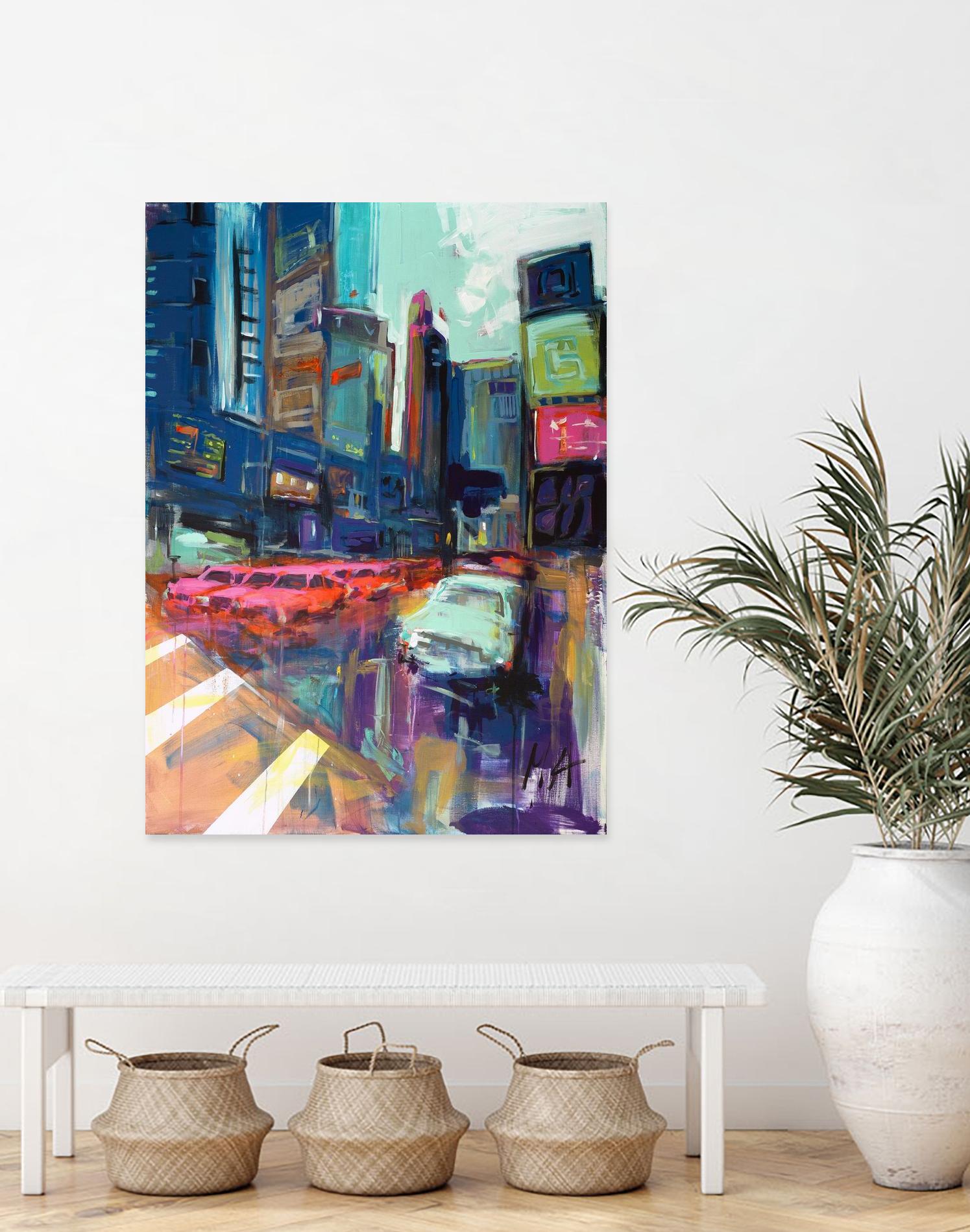 Trafic City by Marc Archambault on GIANT ART - pink architecture artistes du québec