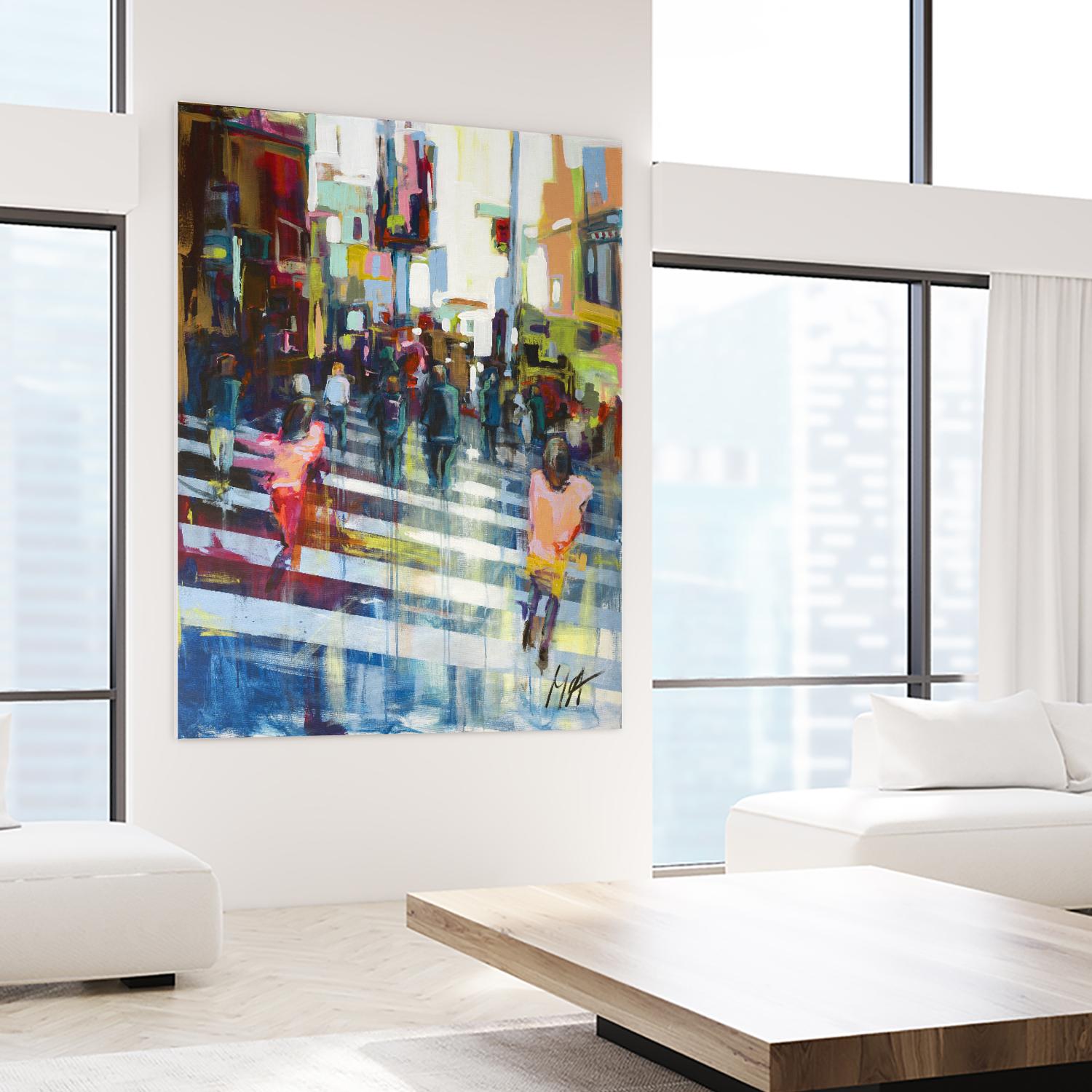 Vie City by Marc Archambault on GIANT ART - blue city scene