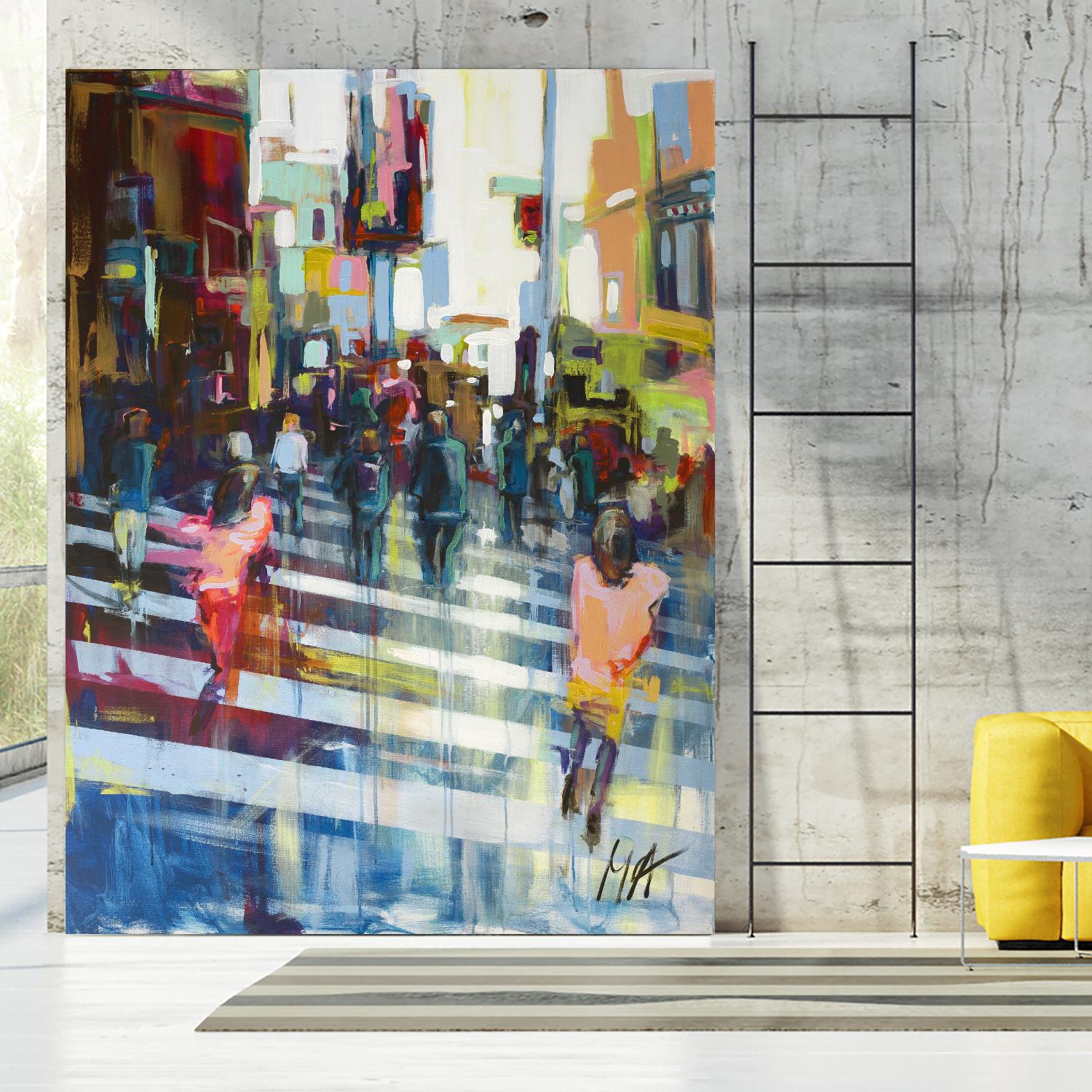 Vie City by Marc Archambault on GIANT ART - blue city scene