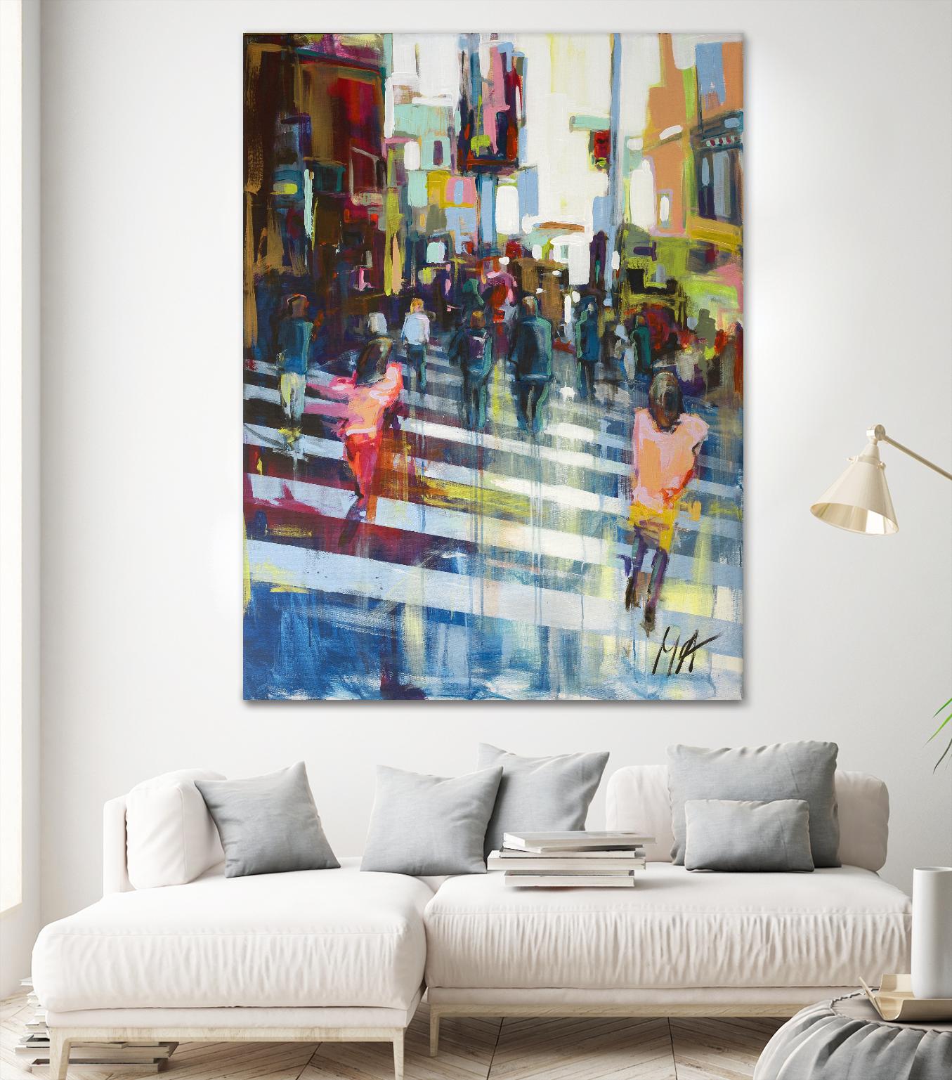 Vie City by Marc Archambault on GIANT ART - blue city scene