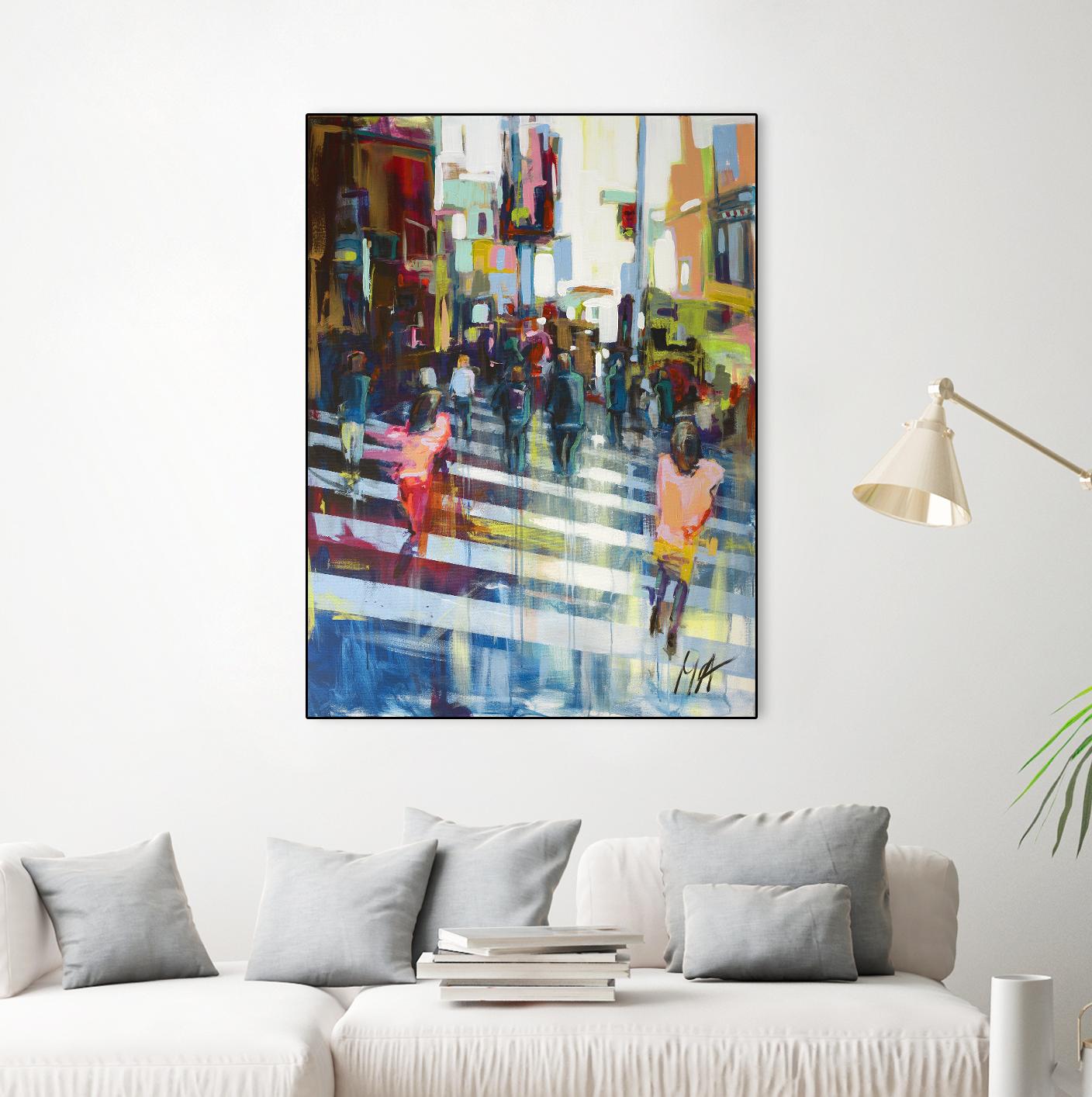 Vie City by Marc Archambault on GIANT ART - blue city scene