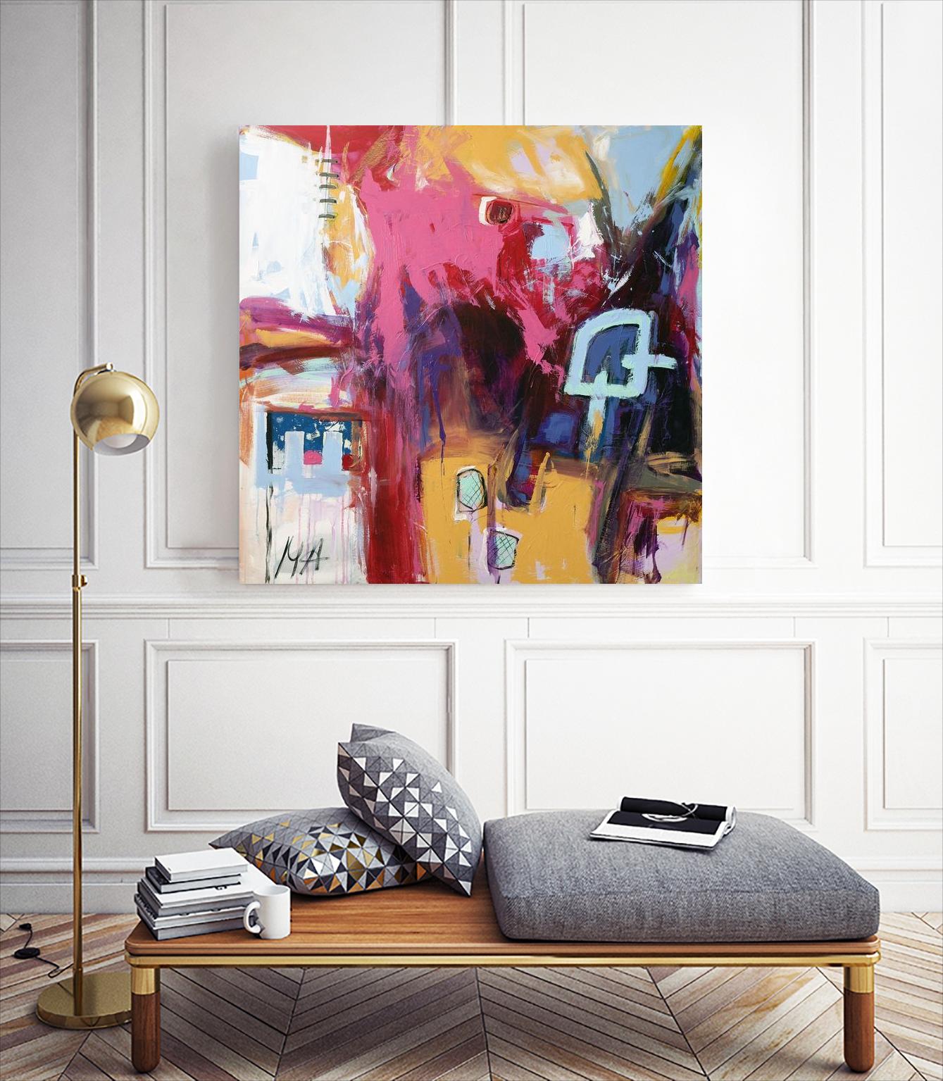 Série Abstrait 03 by Marc Archambault on GIANT ART - pink abstract quebec artists