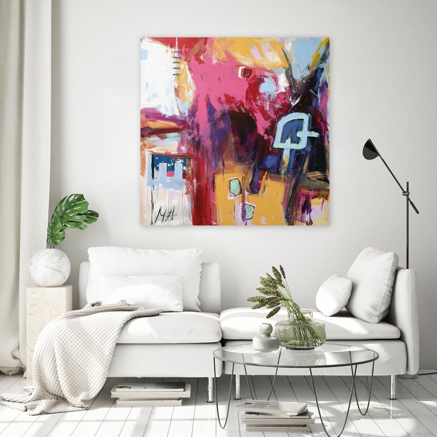 Série Abstrait 03 by Marc Archambault on GIANT ART - pink abstract quebec artists