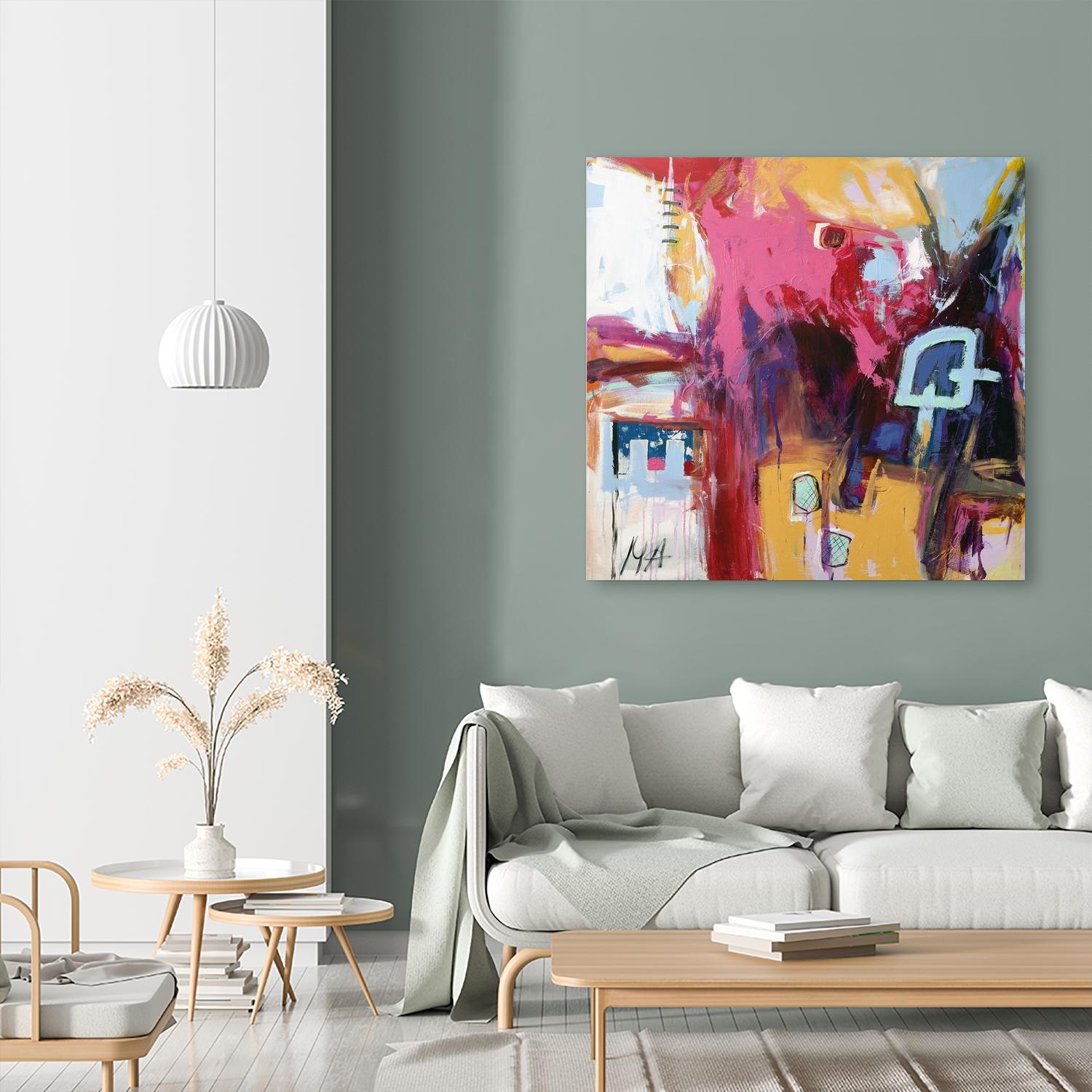 Série Abstrait 03 by Marc Archambault on GIANT ART - pink abstract quebec artists