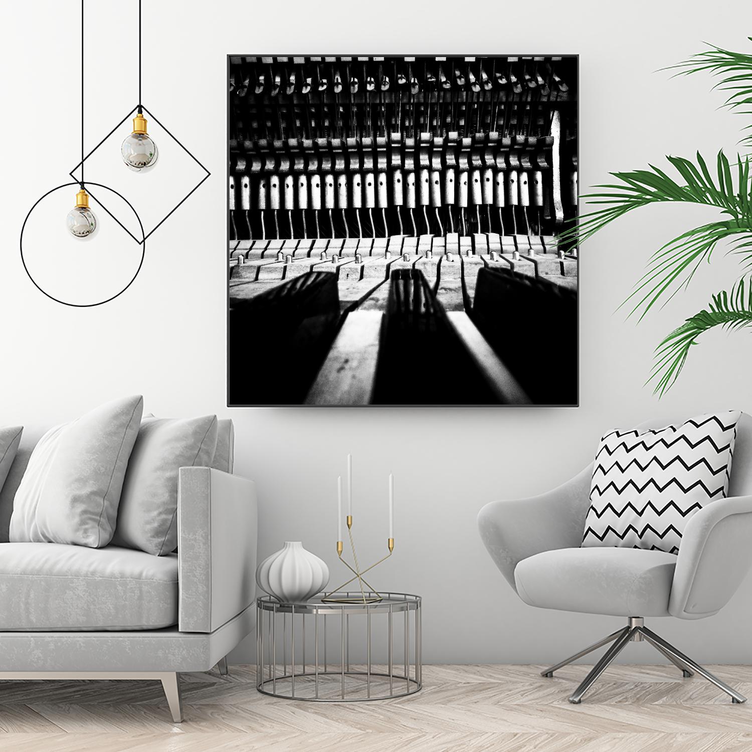 Piano V by Jean-François Dupuis on GIANT ART - white black & white piano