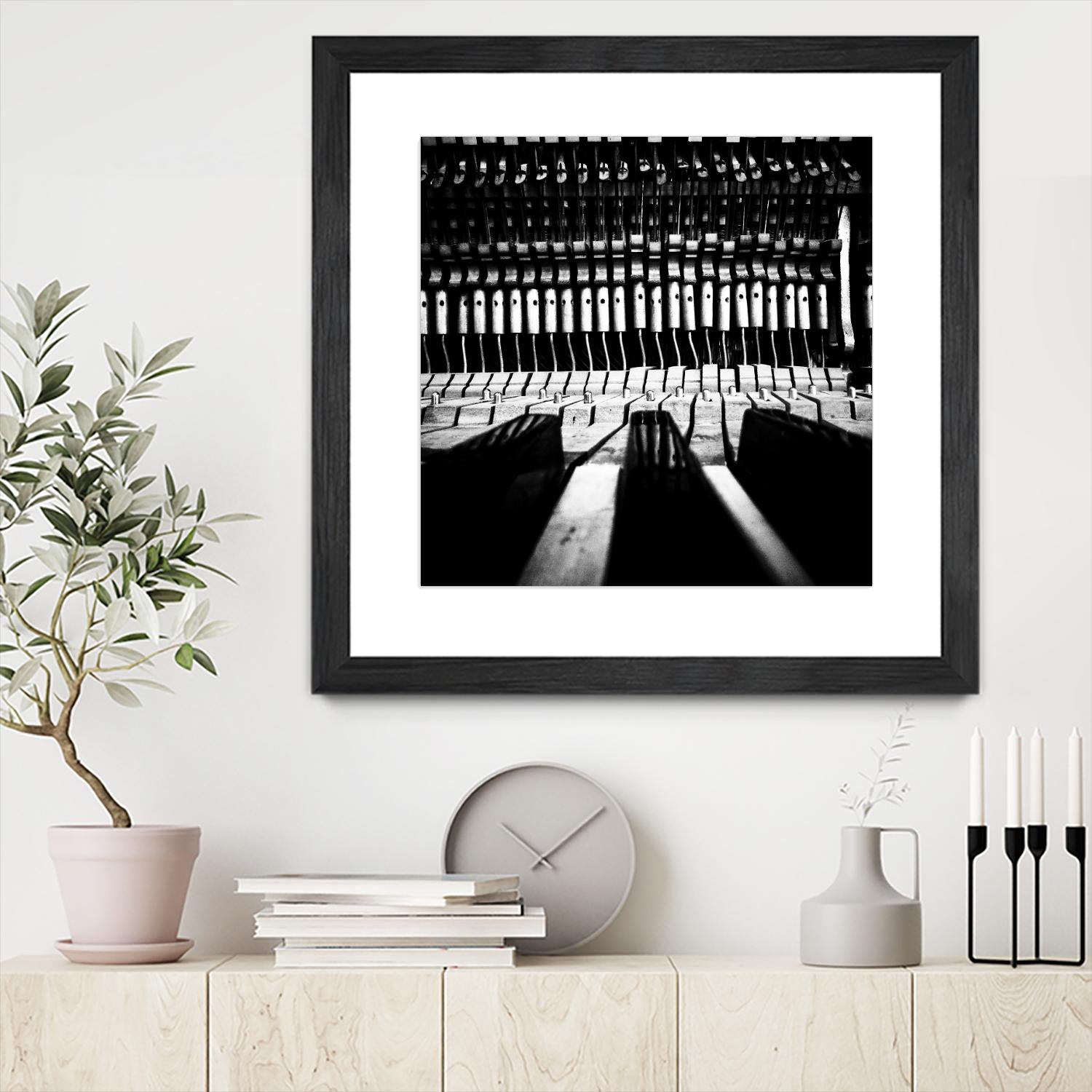 Piano V by Jean-François Dupuis on GIANT ART - white black & white piano