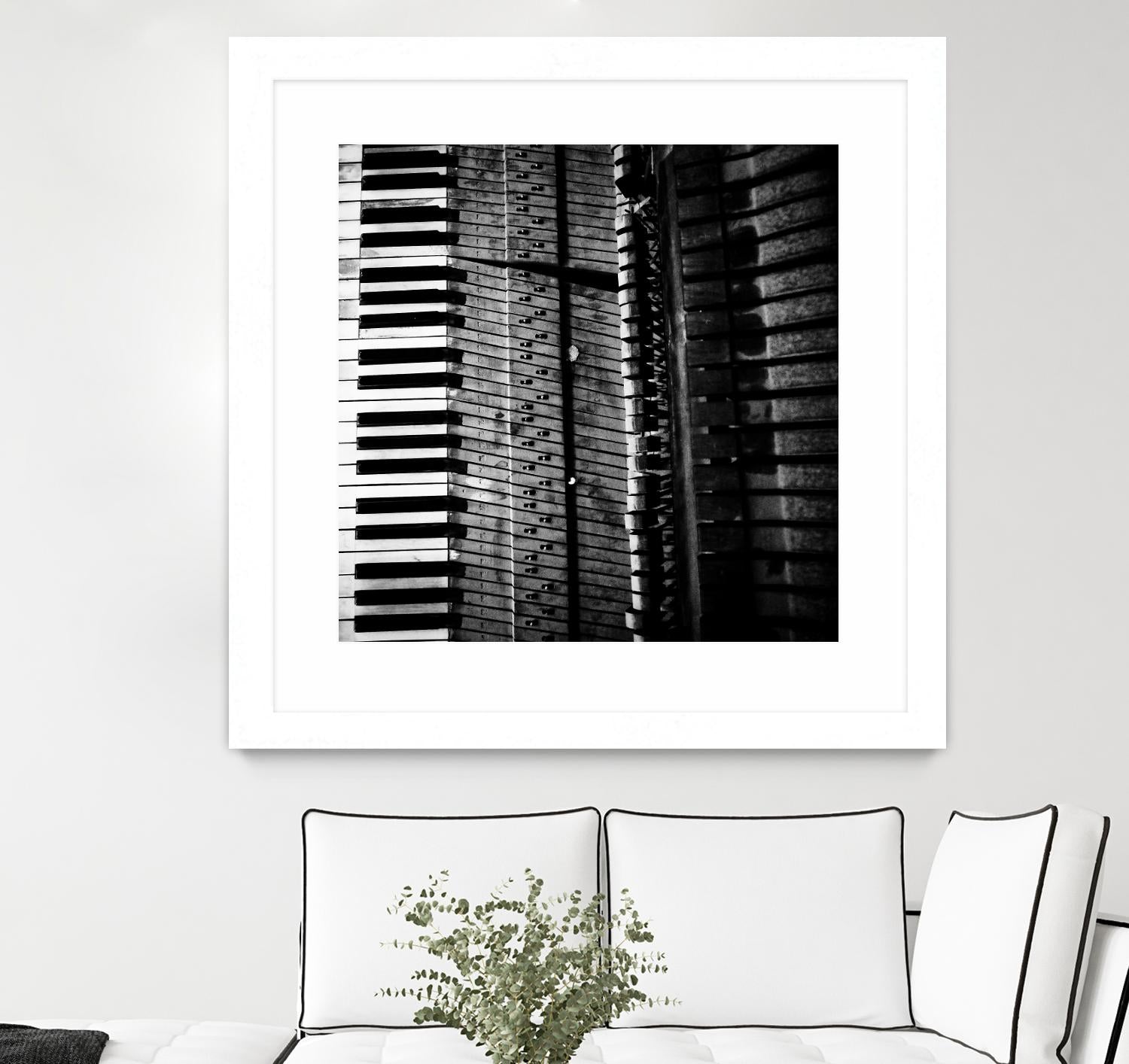 Piano VIII by Jean-François Dupuis on GIANT ART - white black & white piano key