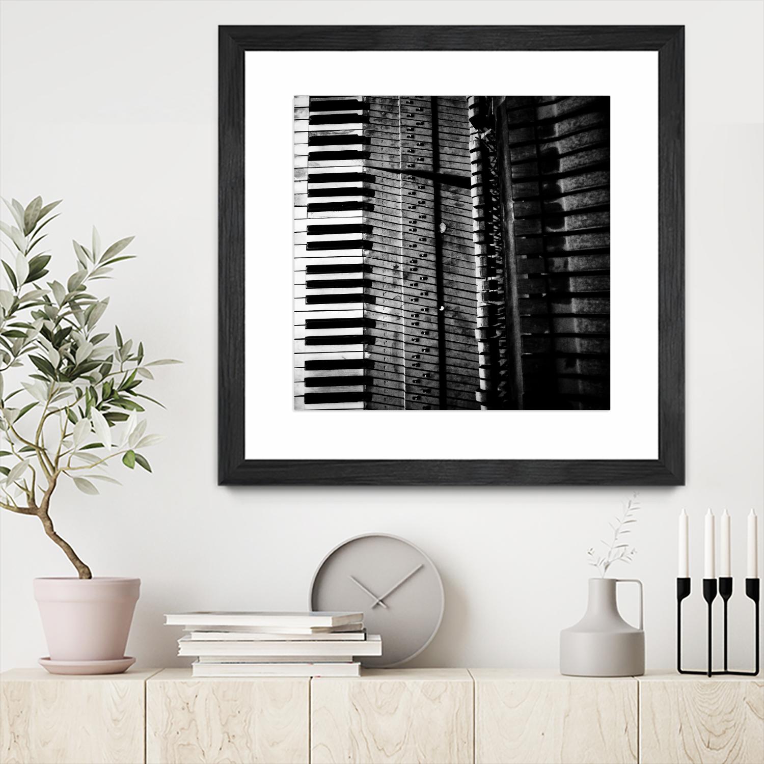 Piano VIII by Jean-François Dupuis on GIANT ART - white black & white piano key