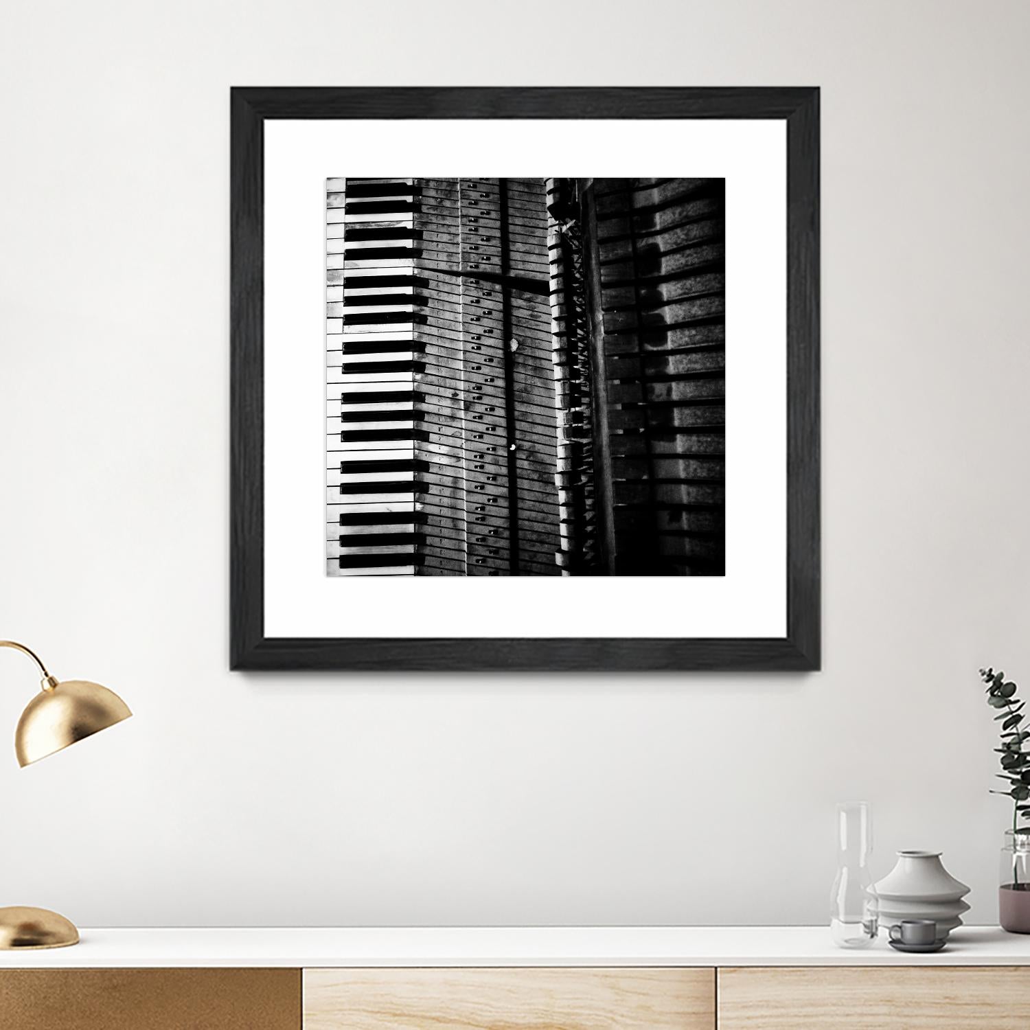 Piano VIII by Jean-François Dupuis on GIANT ART - white black & white piano key
