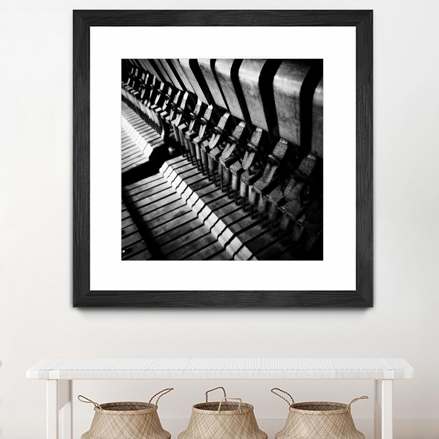 Piano XII by Jean-François Dupuis on GIANT ART - white black & white piano