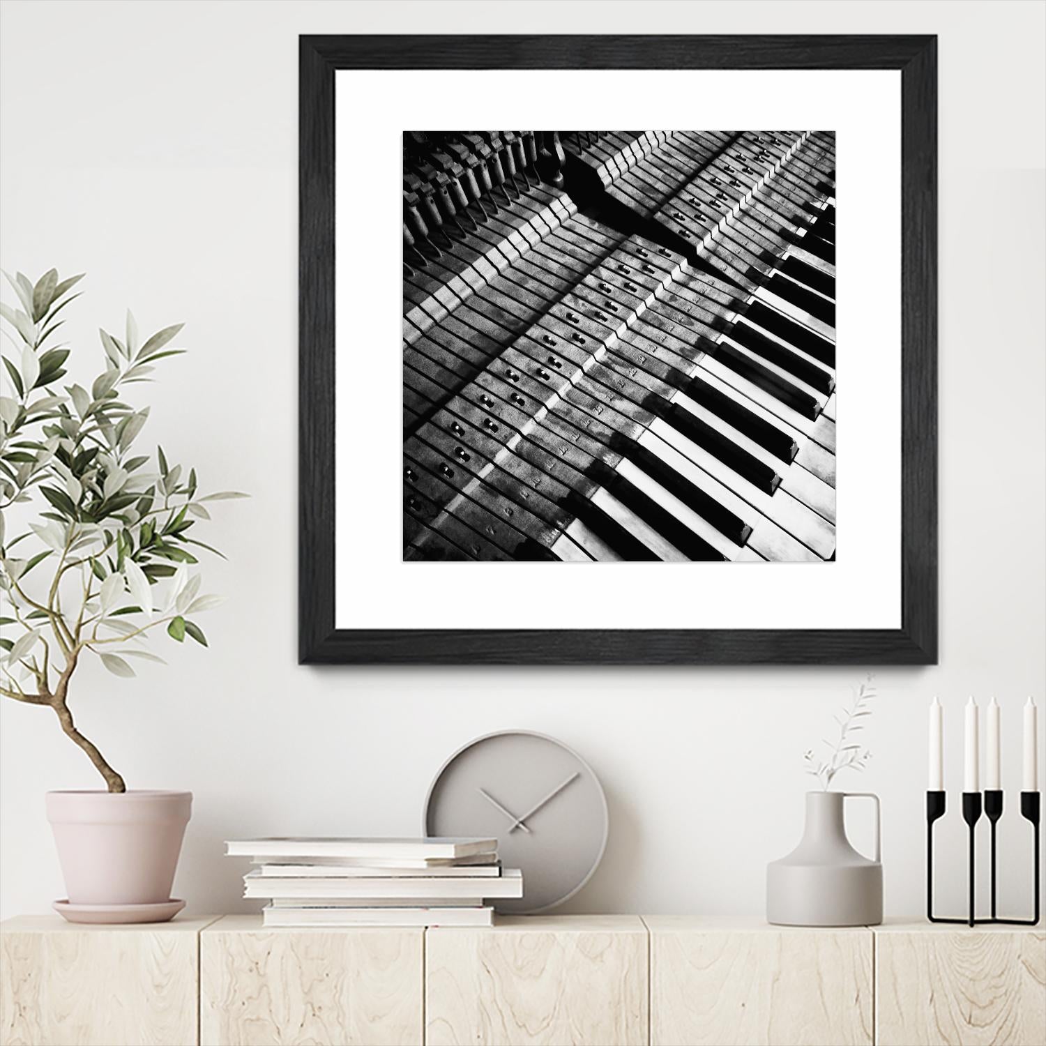 Piano XVI by Jean-François Dupuis on GIANT ART - white black & white piano