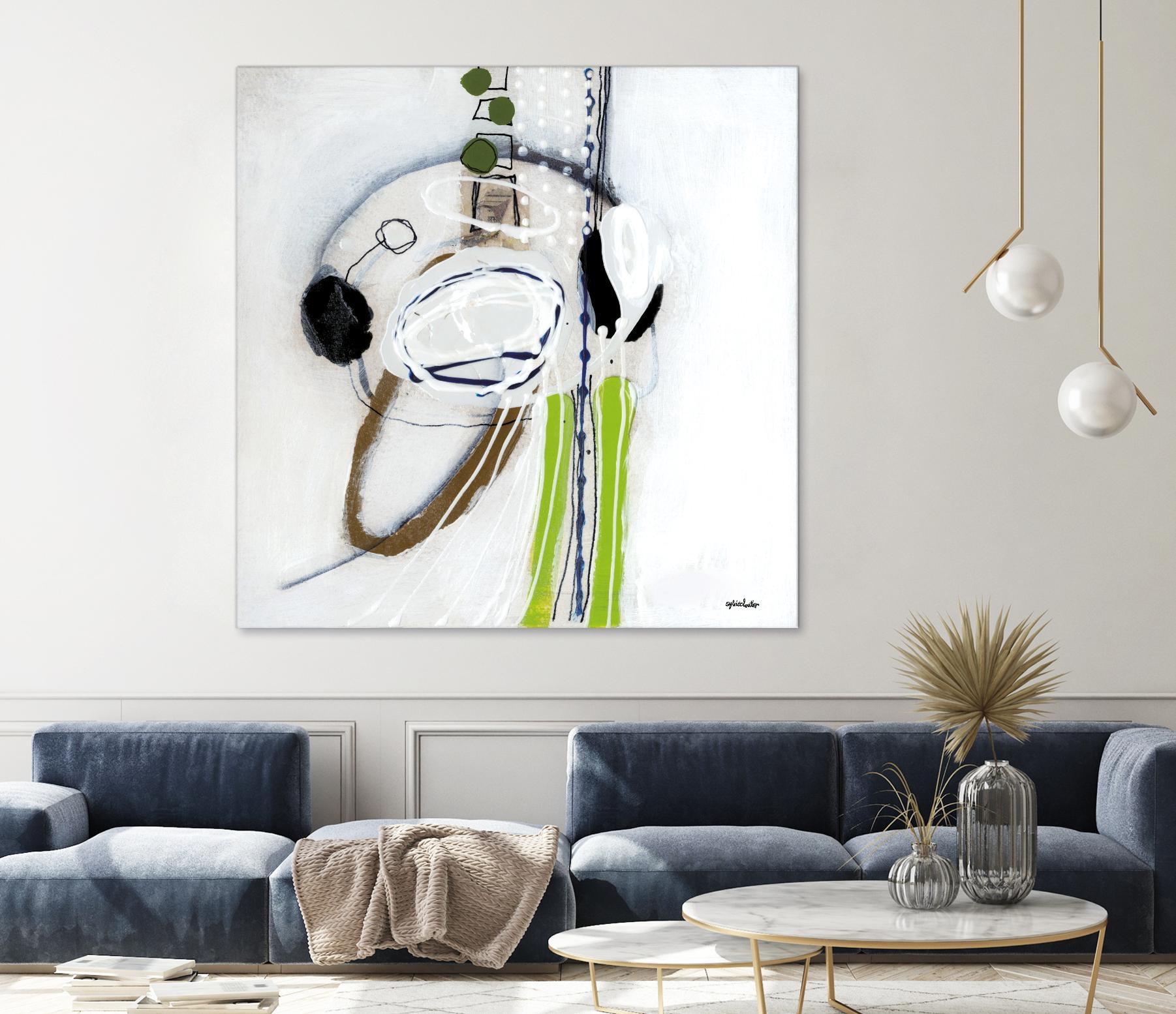 Tour de piste 4 by Sylvie Cloutier on GIANT ART - green abstract