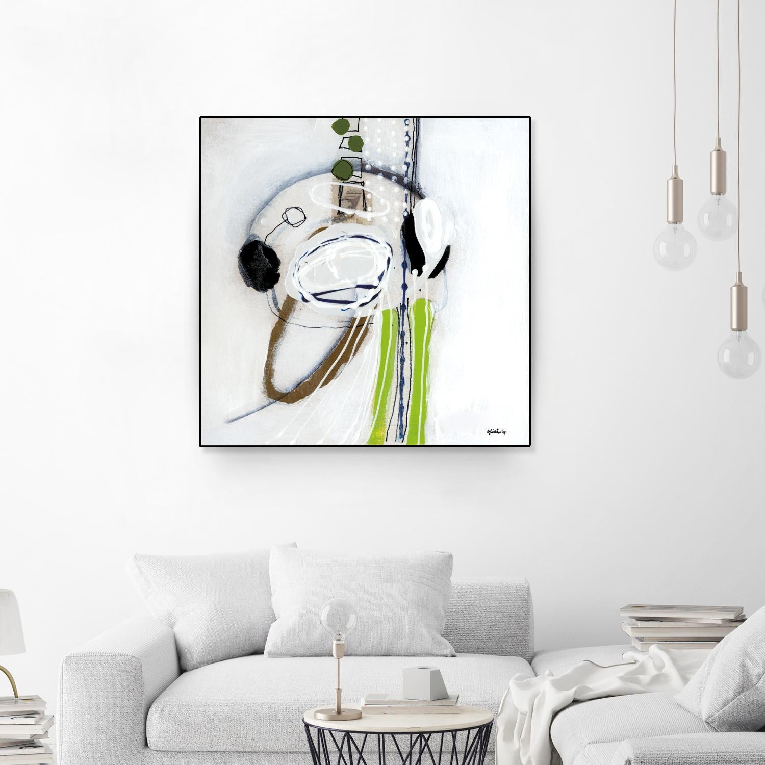 Tour de piste 4 by Sylvie Cloutier on GIANT ART - green abstract