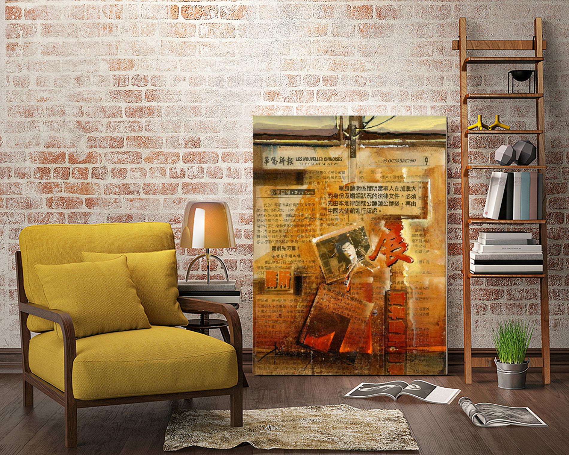 Perle d’Orient by Roland Palmaerts on GIANT ART - orange typography newspaper