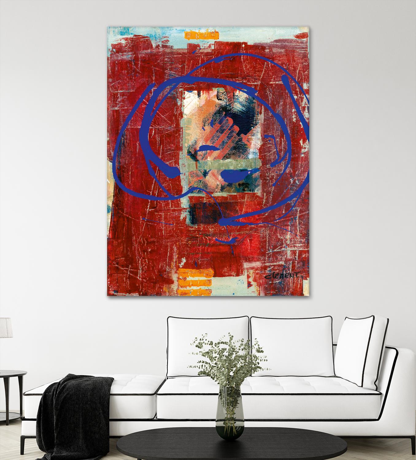 Bonheur by Jacques Clement on GIANT ART - blue abstract