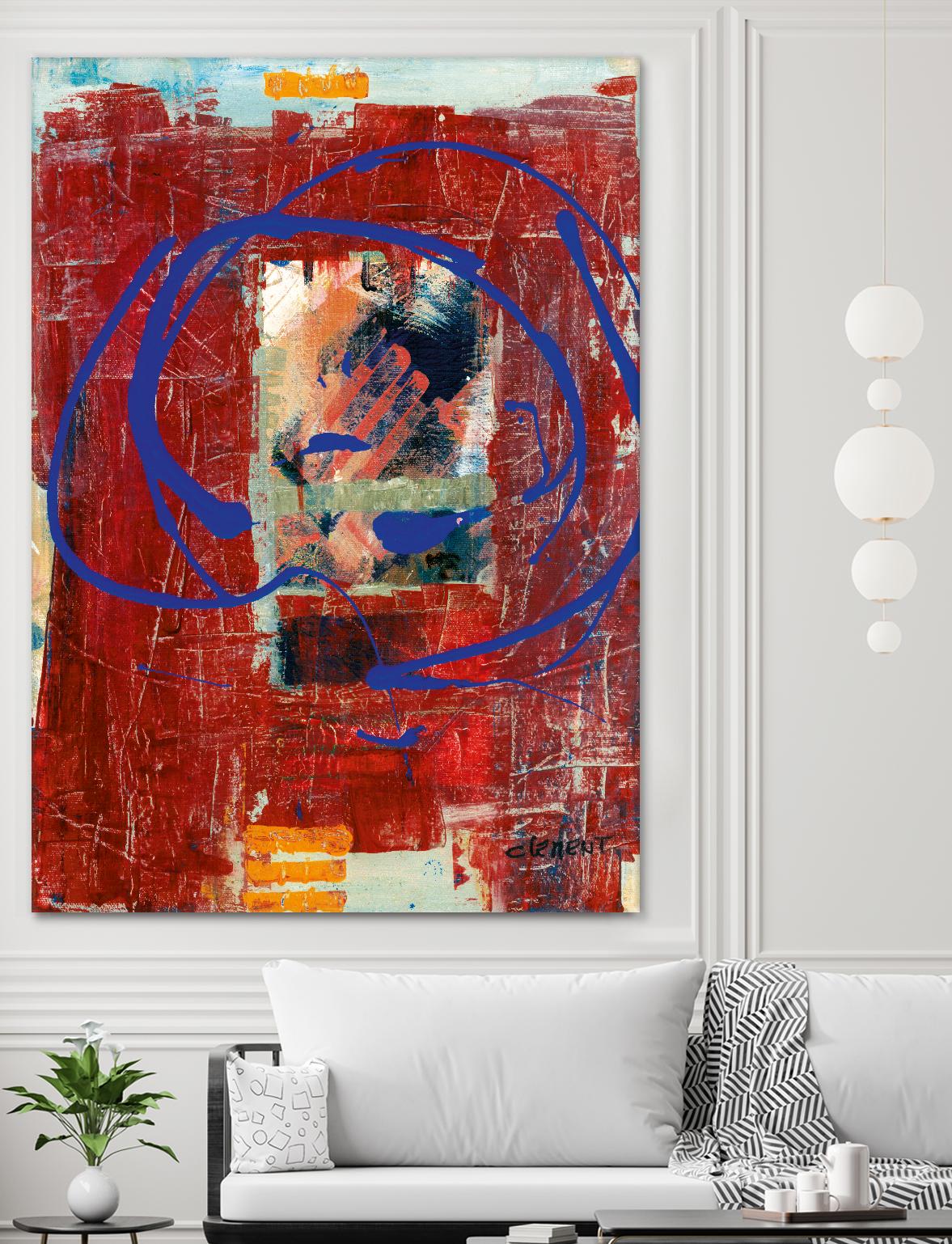Bonheur by Jacques Clement on GIANT ART - blue abstract