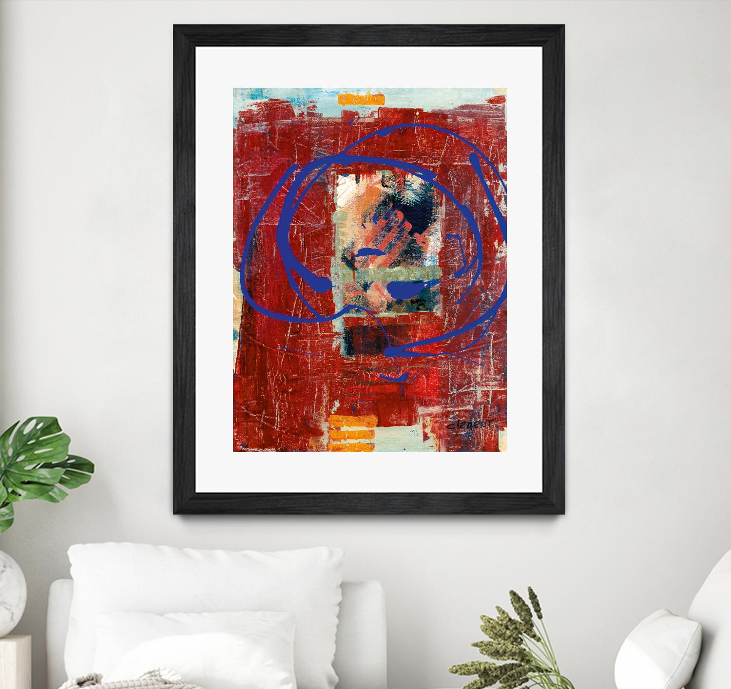 Bonheur by Jacques Clement on GIANT ART - red abstract artistes du québec