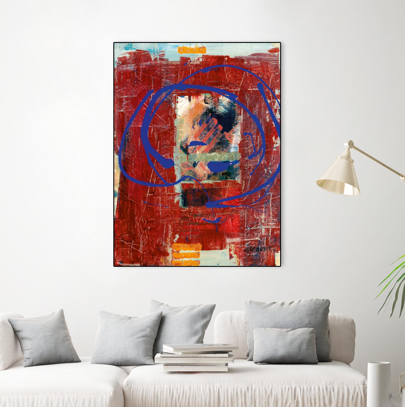 Bonheur by Jacques Clement on GIANT ART - blue abstract