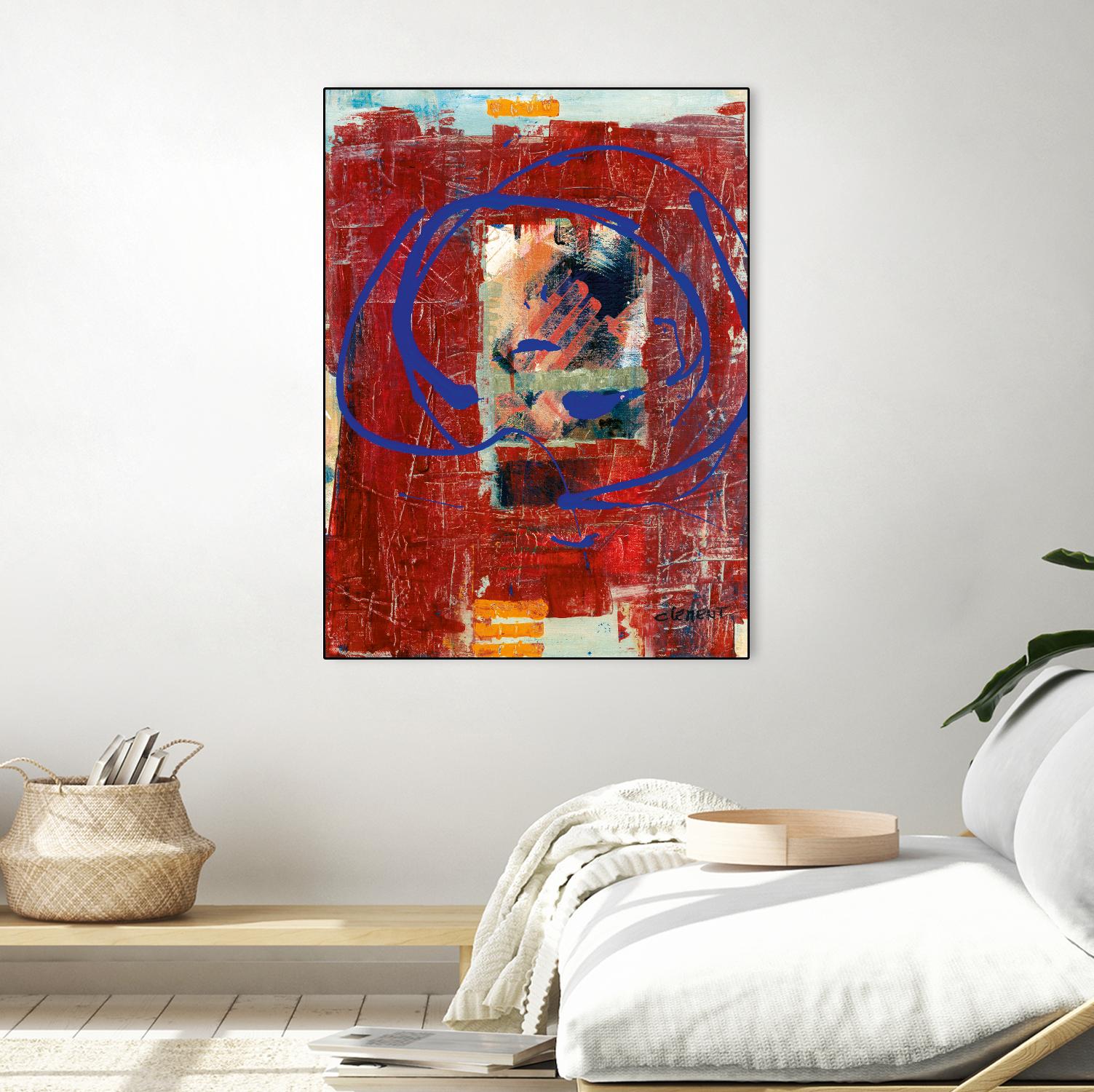 Bonheur by Jacques Clement on GIANT ART - blue abstract