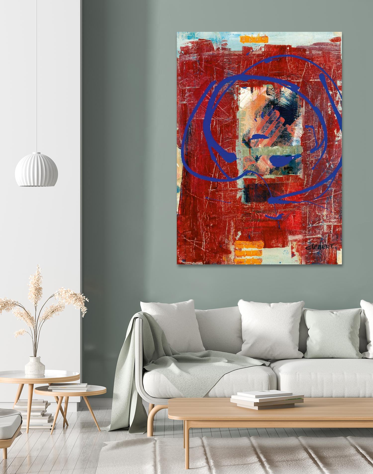 Bonheur by Jacques Clement on GIANT ART - red abstract artistes du québec