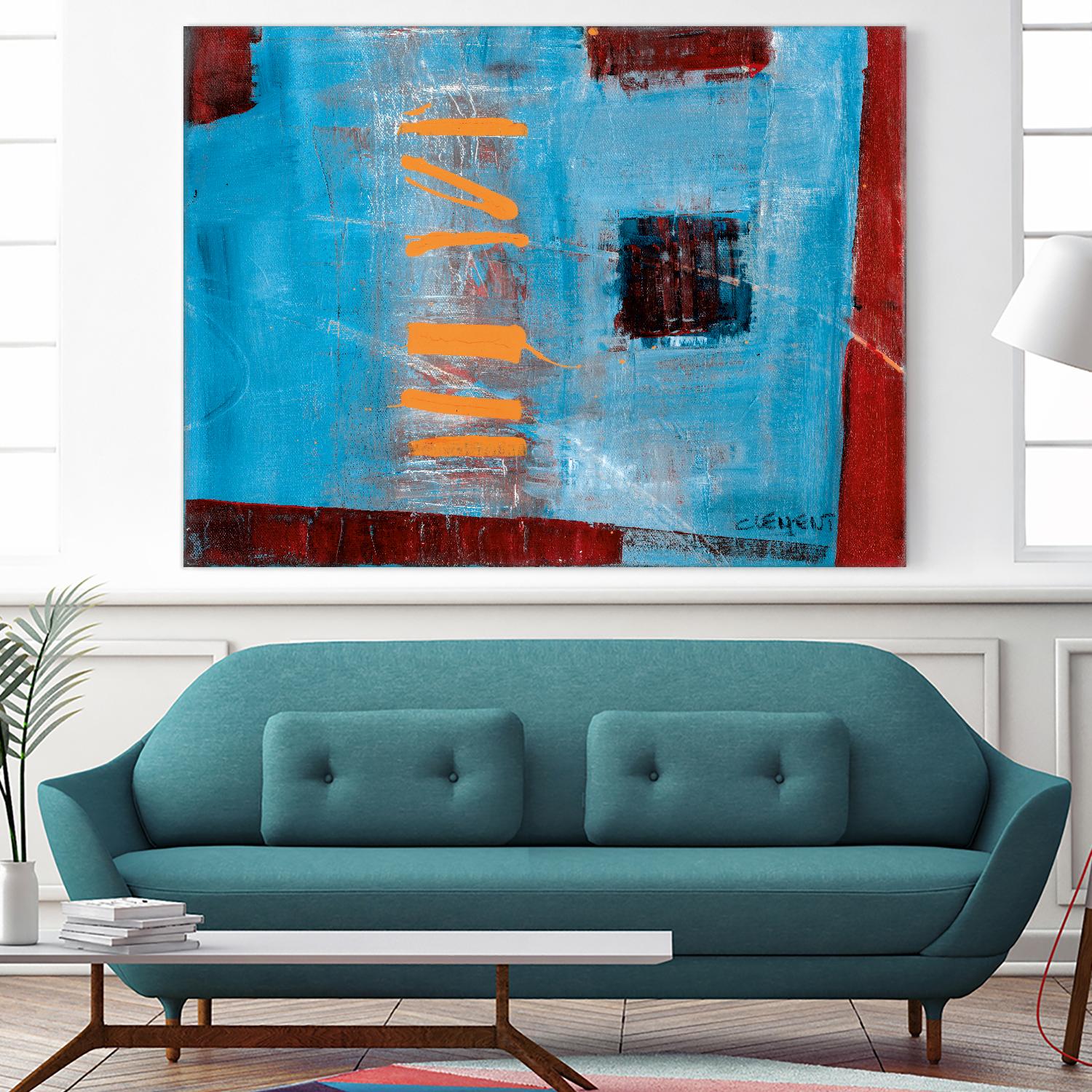 Égaiement 1 by Jacques Clement on GIANT ART - blue abstract