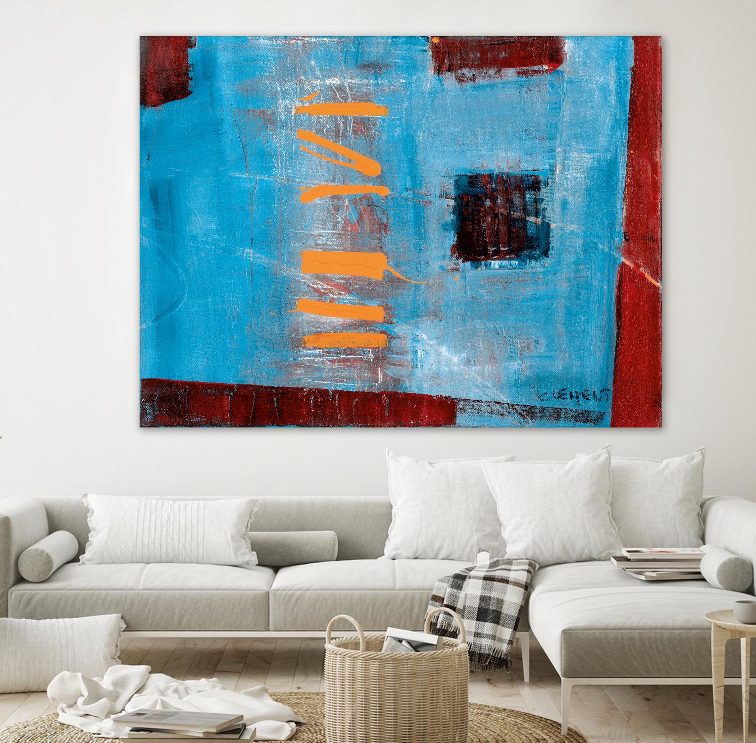 Égaiement 1 by Jacques Clement on GIANT ART - blue abstract