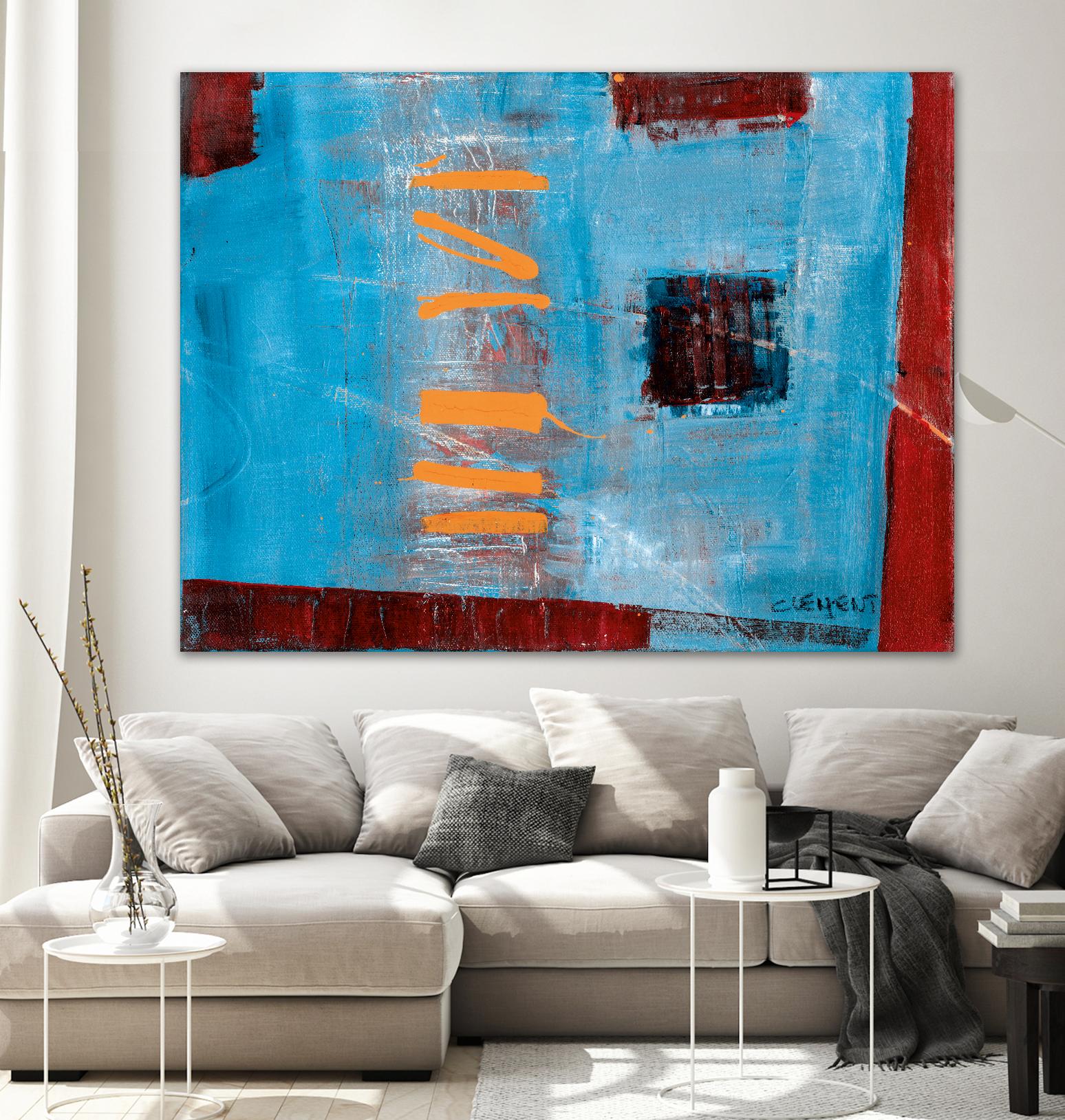 Égaiement 1 by Jacques Clement on GIANT ART - blue abstract