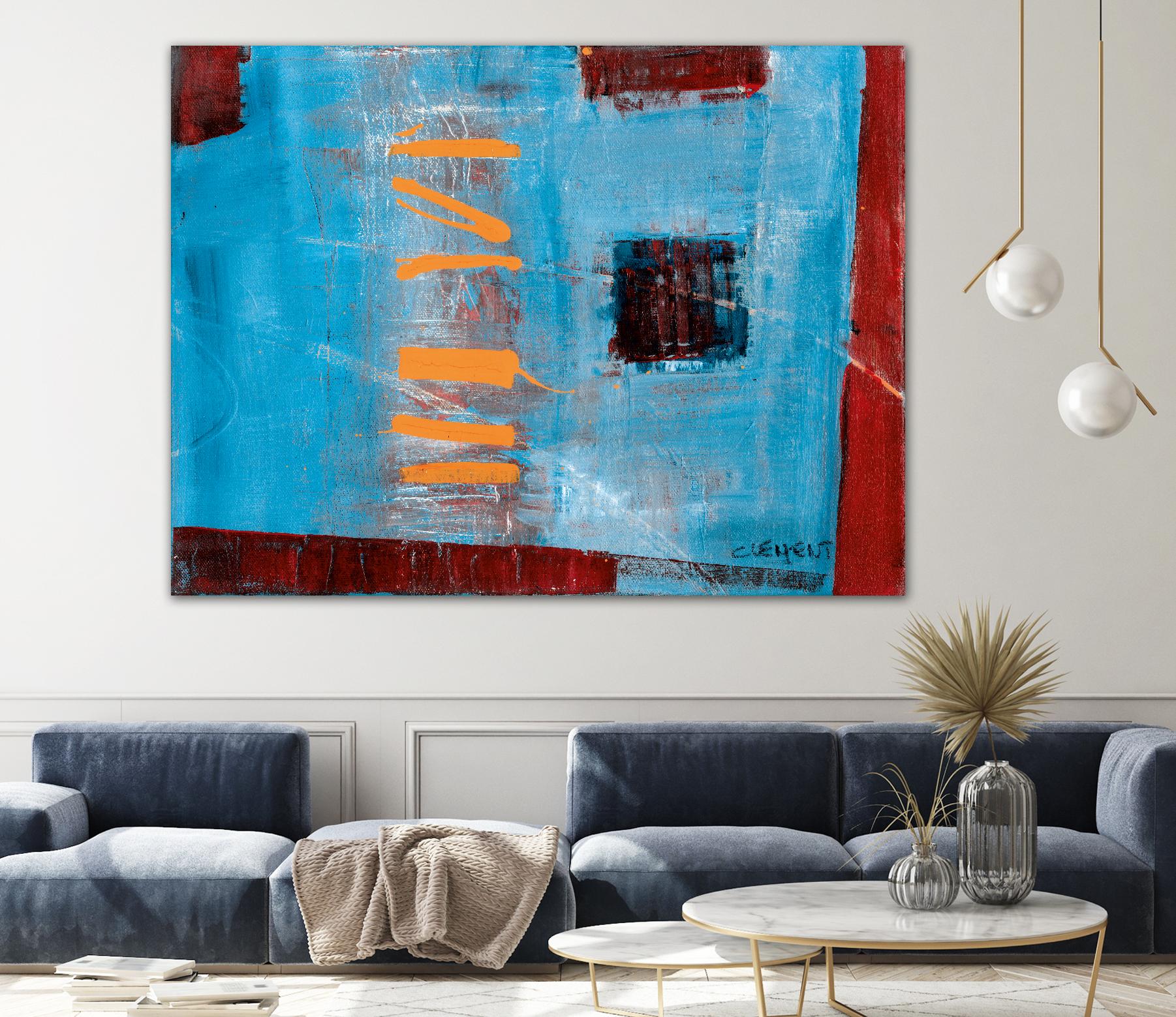 Égaiement 1 by Jacques Clement on GIANT ART - blue abstract