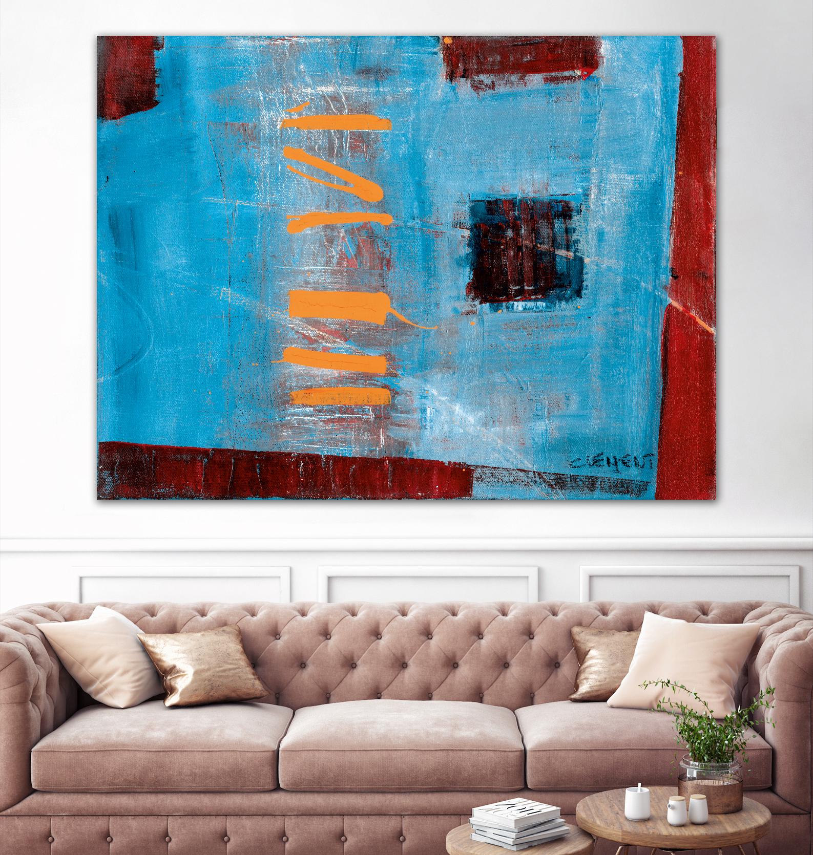 Égaiement 1 by Jacques Clement on GIANT ART - blue abstract