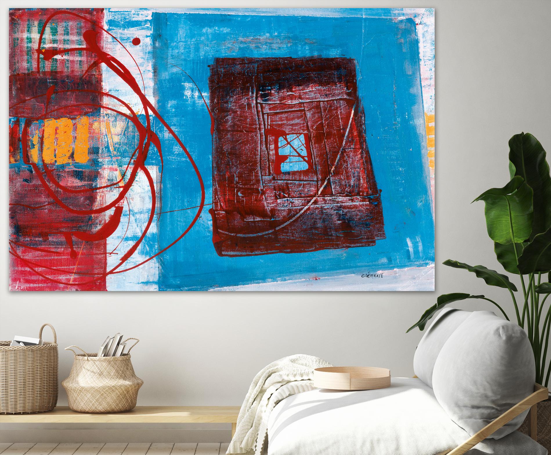 Enthousiasme by Jacques Clement on GIANT ART - blue abstract