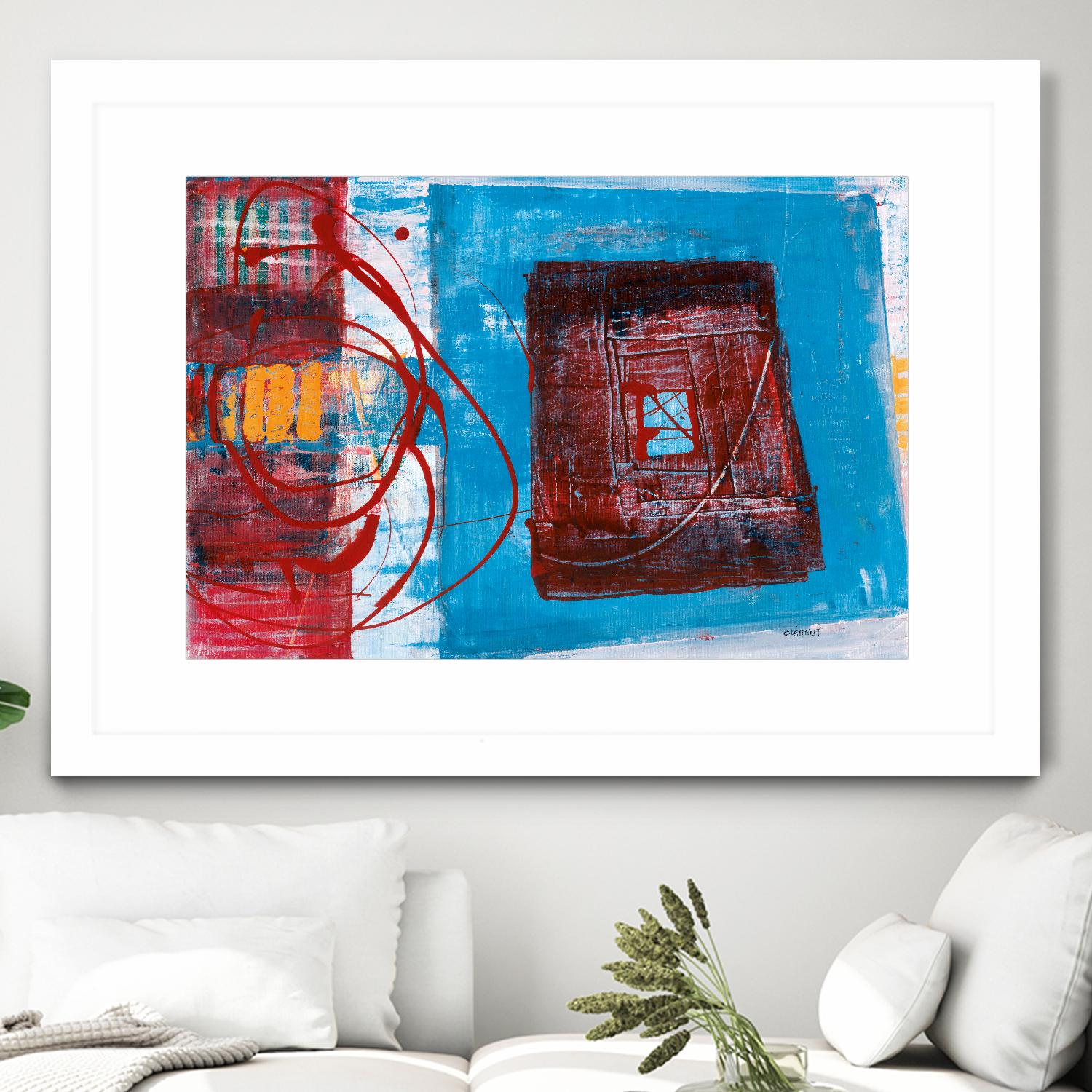 Enthousiasme by Jacques Clement on GIANT ART - red abstract