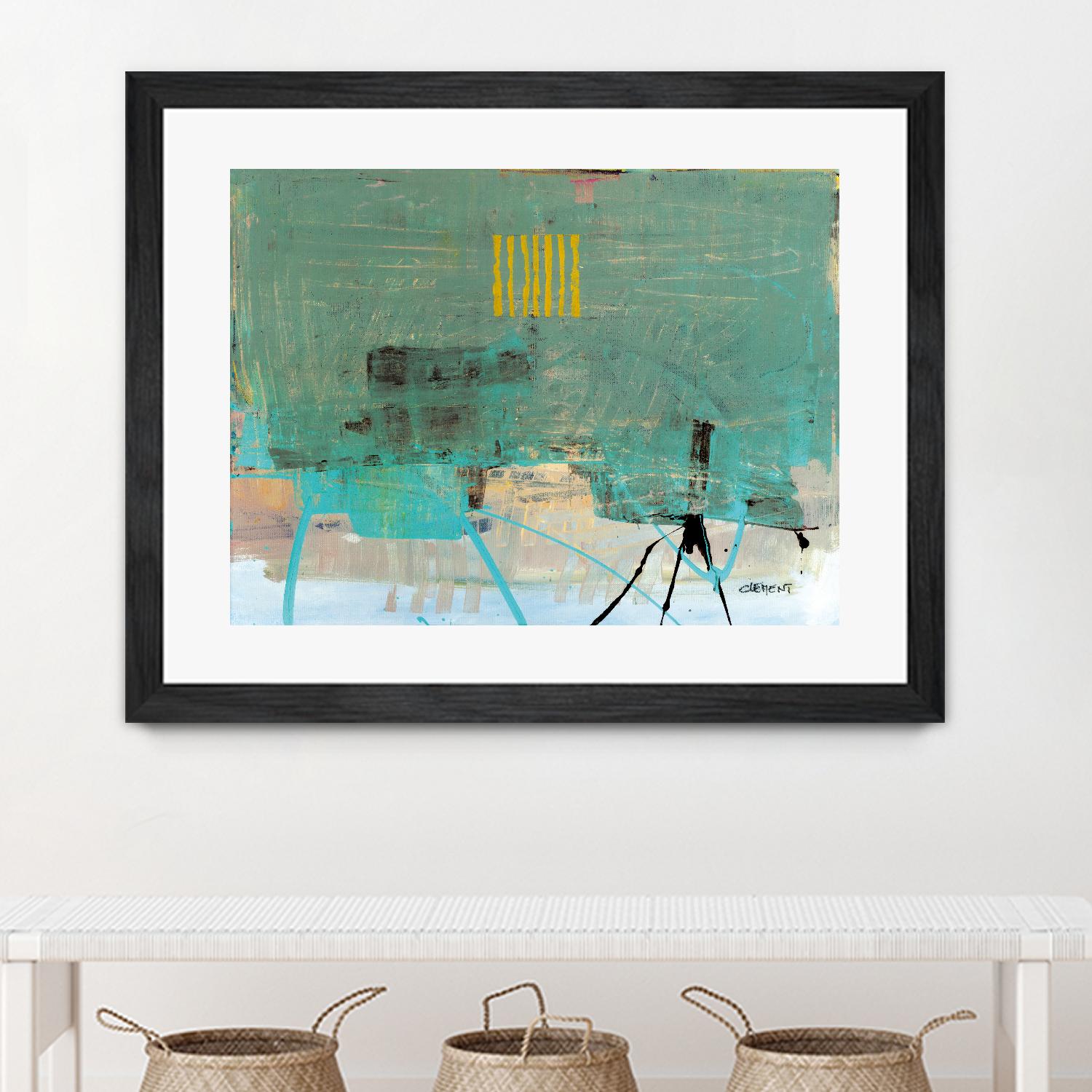 Hilarité by Jacques Clement on GIANT ART - green abstract canadien